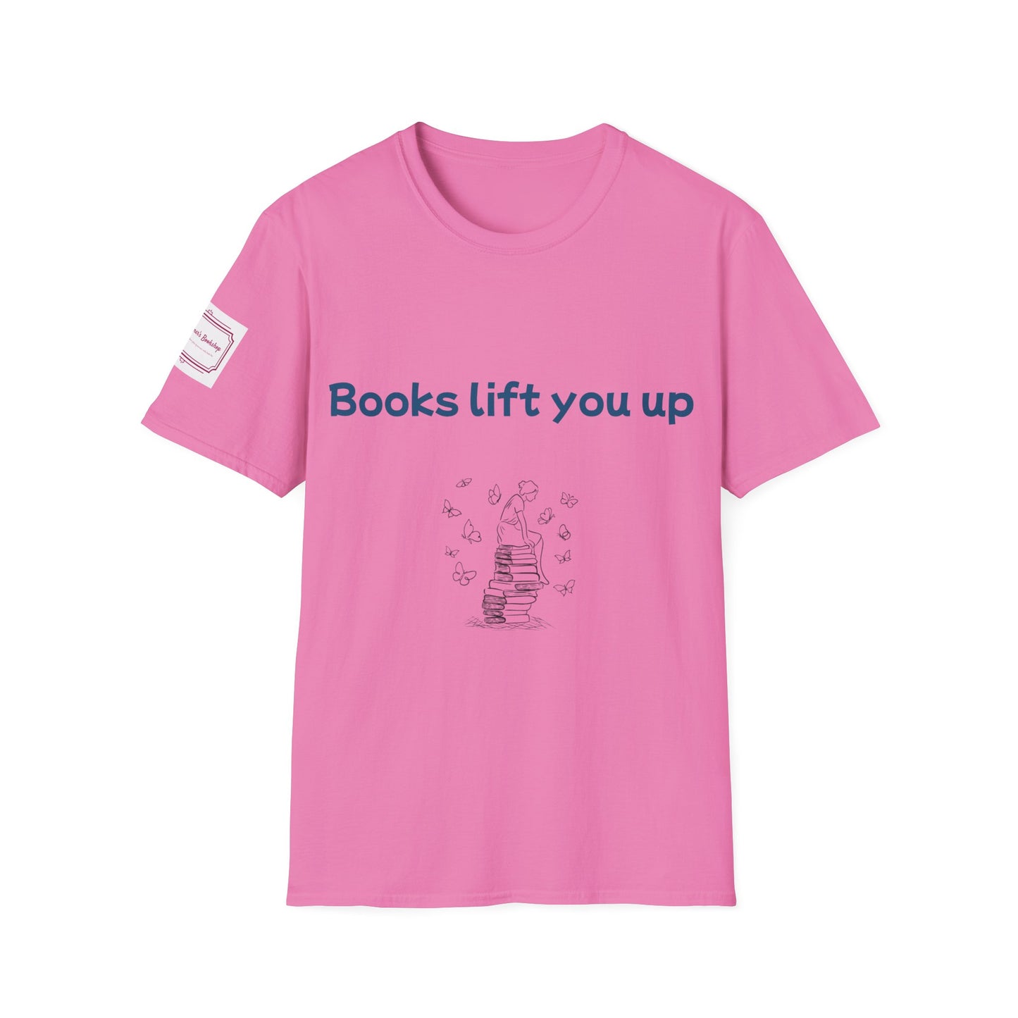 Inspirational Unisex Softstyle T-Shirt - Books Lift You Up