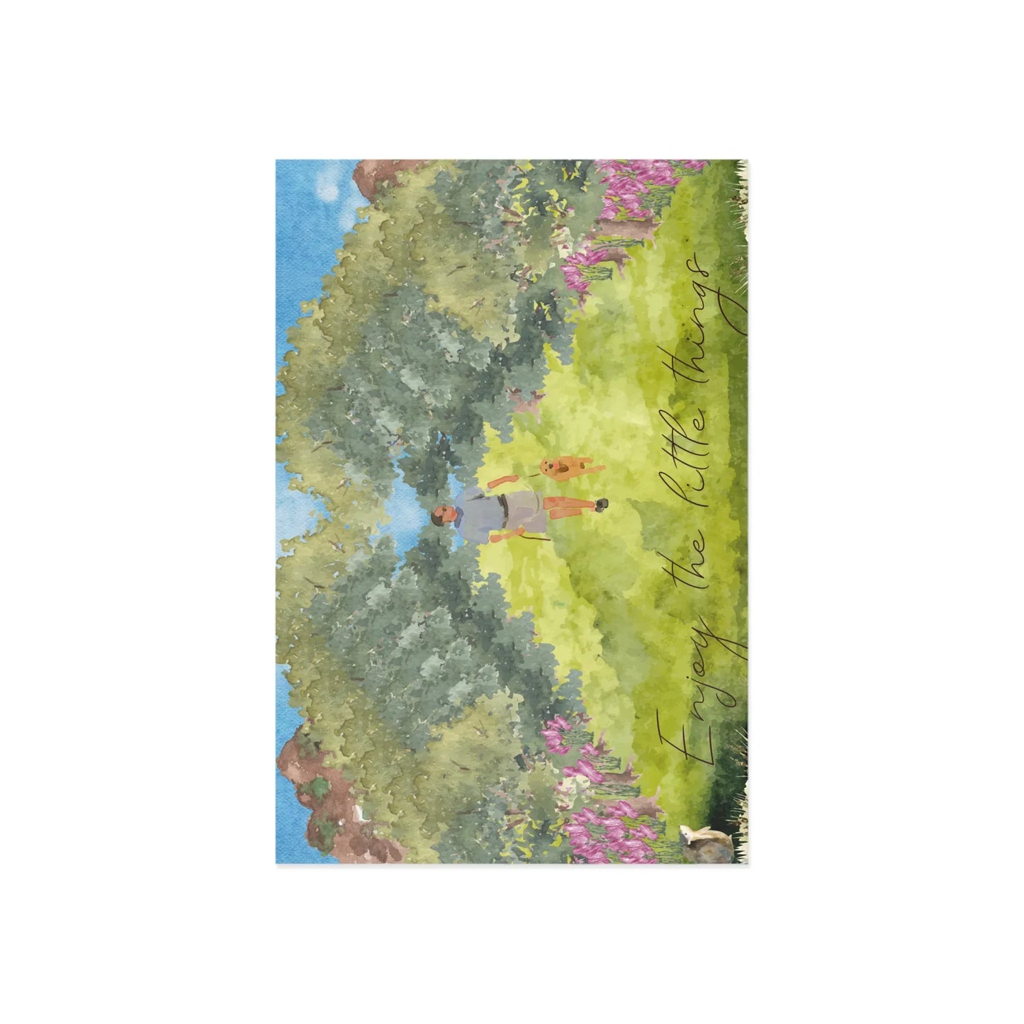 The Dreamer's Bookshop "Dog Walk" Enjoy the Little Things Card - The Dreamer's Bookshop.