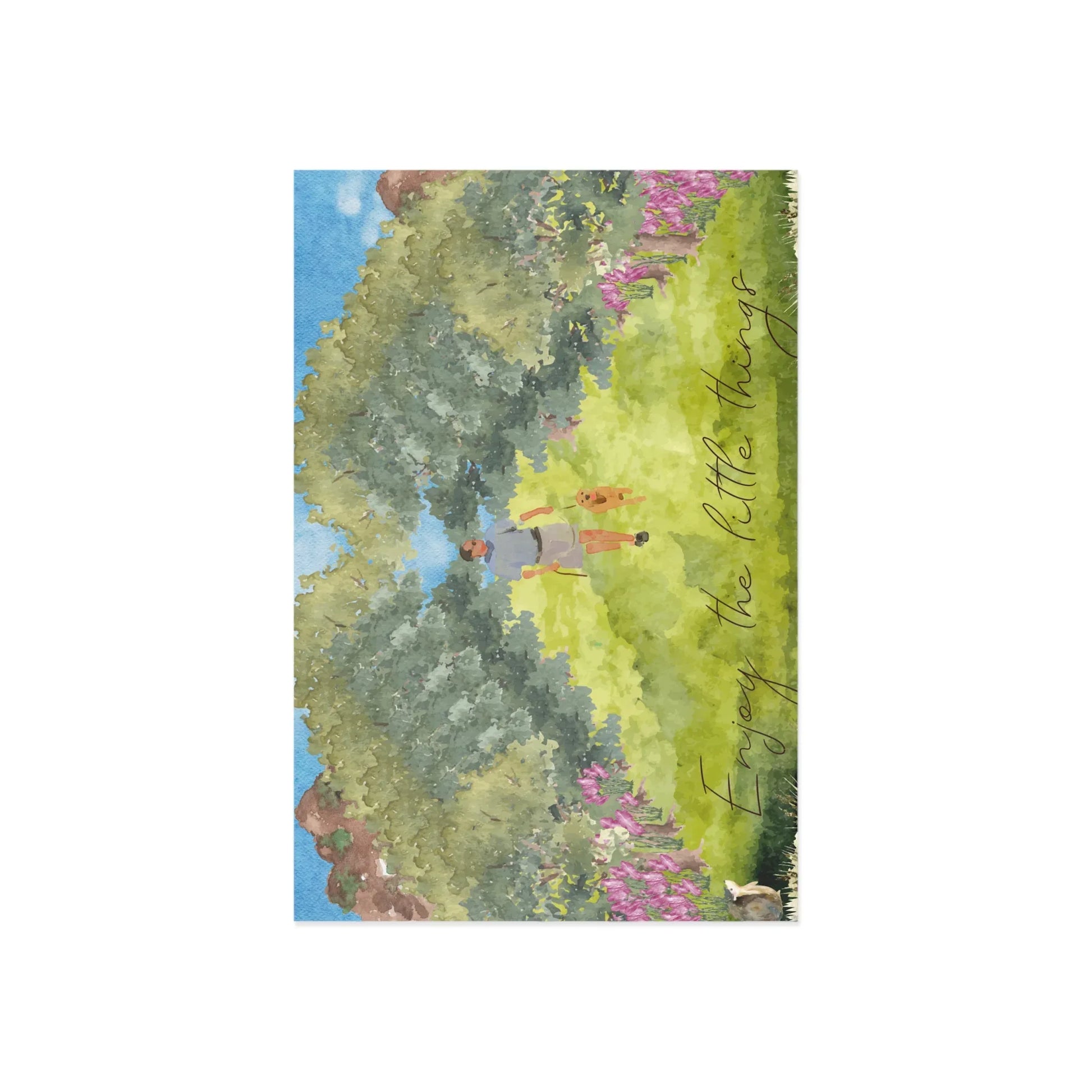The Dreamer's Bookshop "Dog Walk" Enjoy the Little Things Card - The Dreamer's Bookshop.