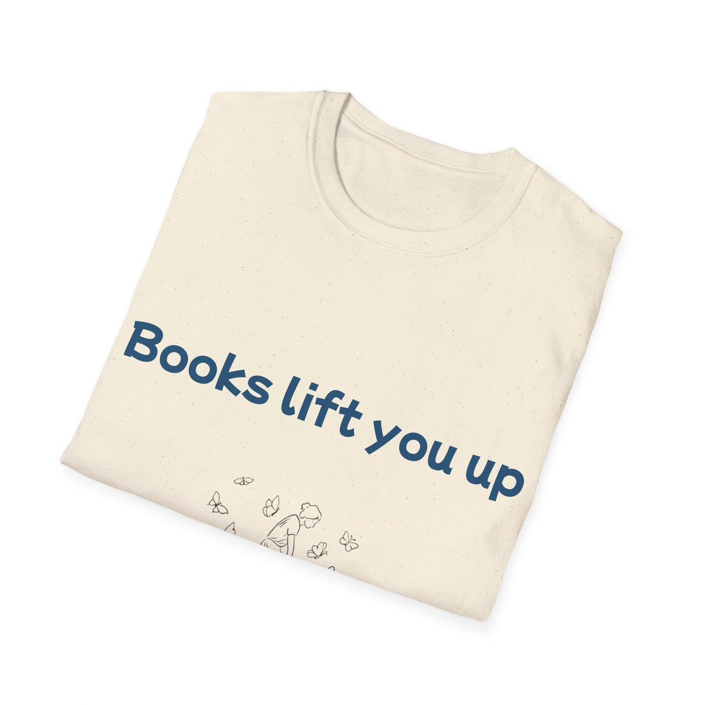 Inspirational Unisex Softstyle T-Shirt - Books Lift You Up