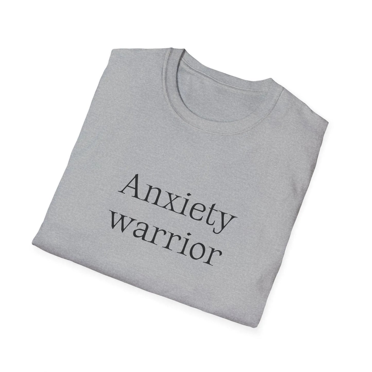 Anxiety Warrior Unisex Softstyle T-Shirt - Empower Your Battle - The Dreamer's Bookshop.
