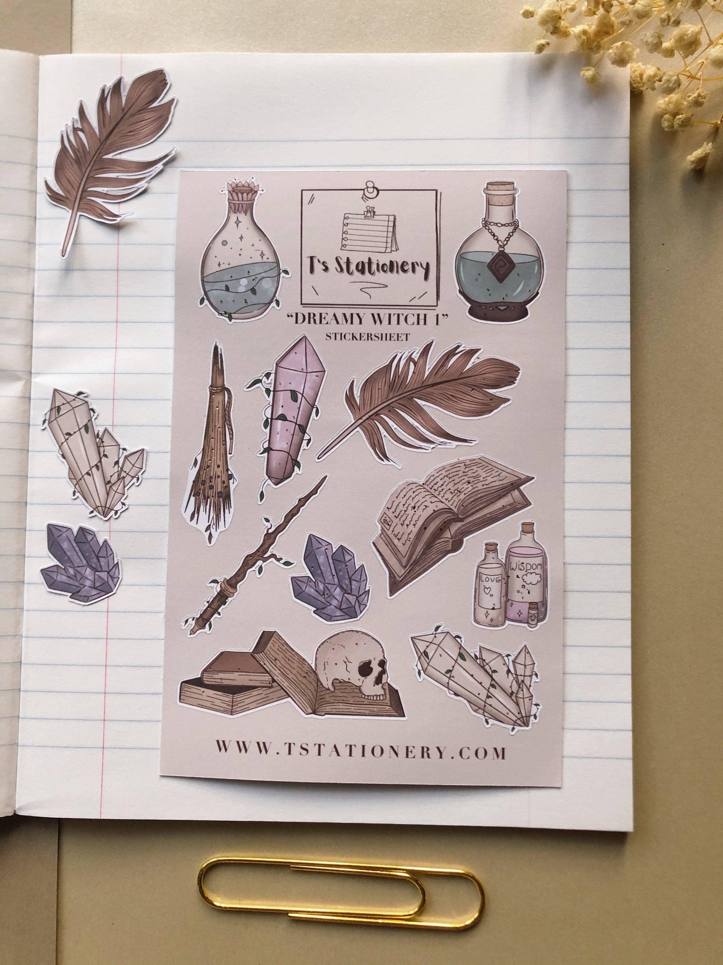 T's Stationery - „Dromerige heks 1" - The Dreamer's Bookshop.