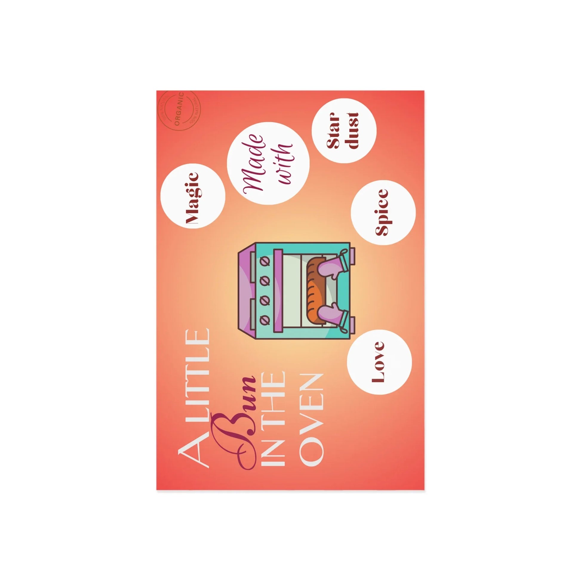 The Dreamer's Bookshop Cute "Bun in the Oven" Baby Card - The Dreamer's Bookshop.