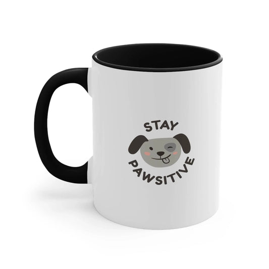 Funny Dog Pawsitive Mug - 11oz Drink and Behave Coffee Cup - The Dreamer's Bookshop.