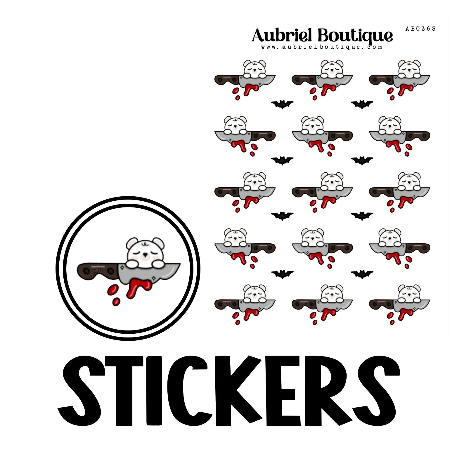 AubrielBoutique - HALLOWEEN, plannerstickers — AB0363 - The Dreamer's Bookshop.