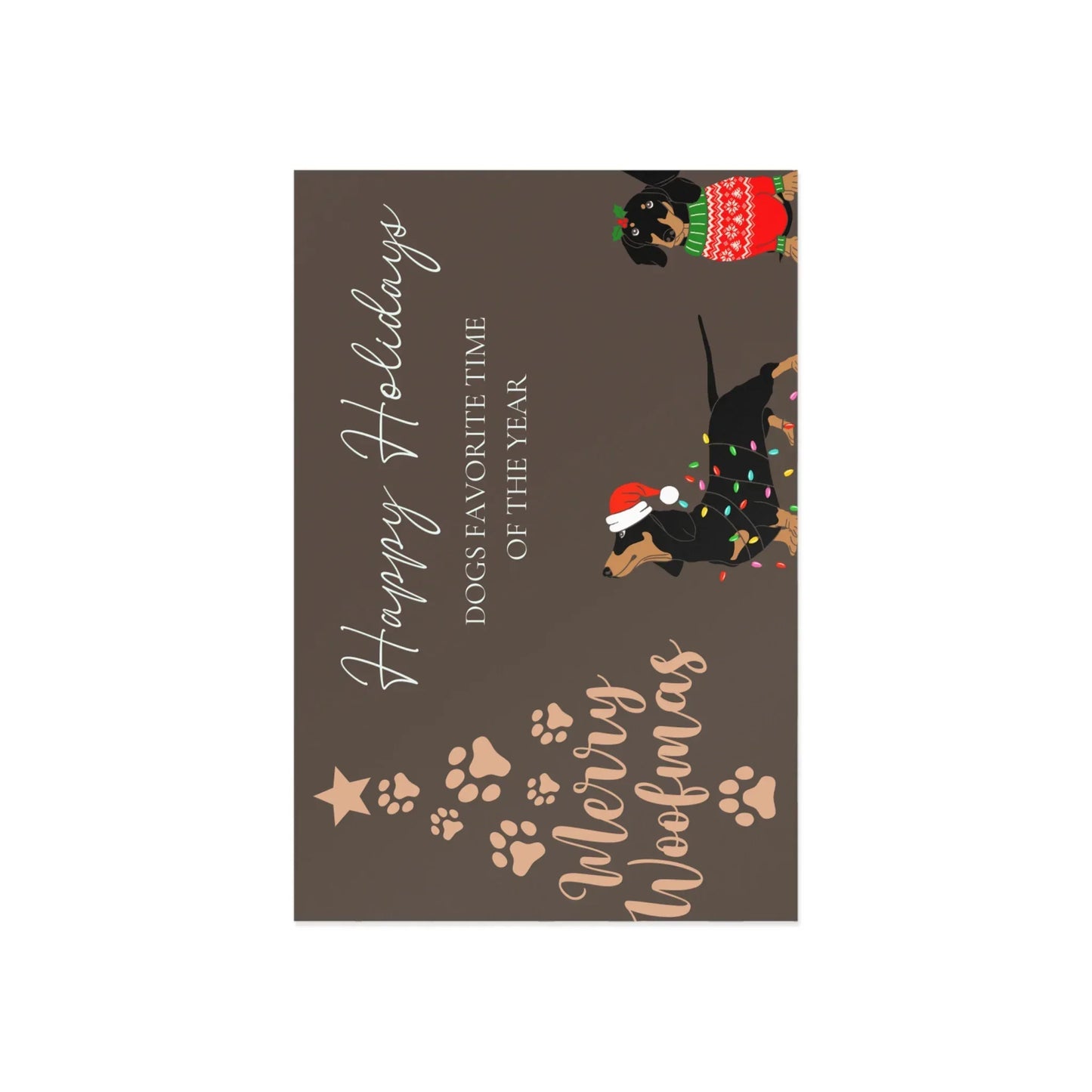 The Dreamer's Bookshop "Dogs XMas" Cute Christmas Card - The Dreamer's Bookshop.