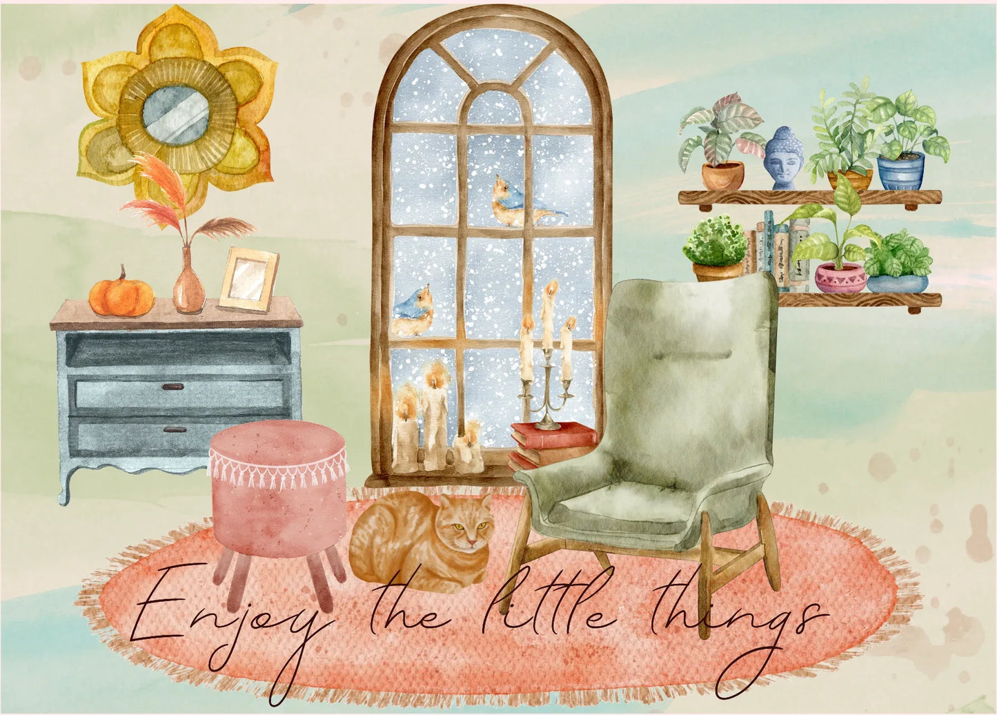 The Dreamer's Bookshop "Evening" Enjoy Little Things Card - The Dreamer's Bookshop.