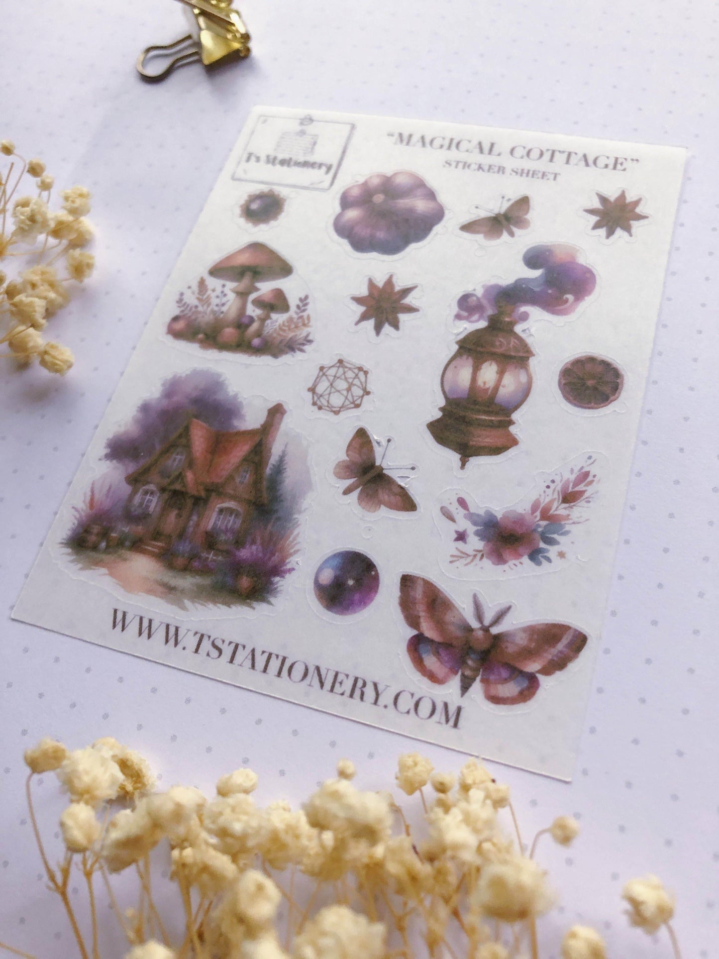 T's Stationery - Washi-stickervel „Magical Cottage” - The Dreamer's Bookshop.