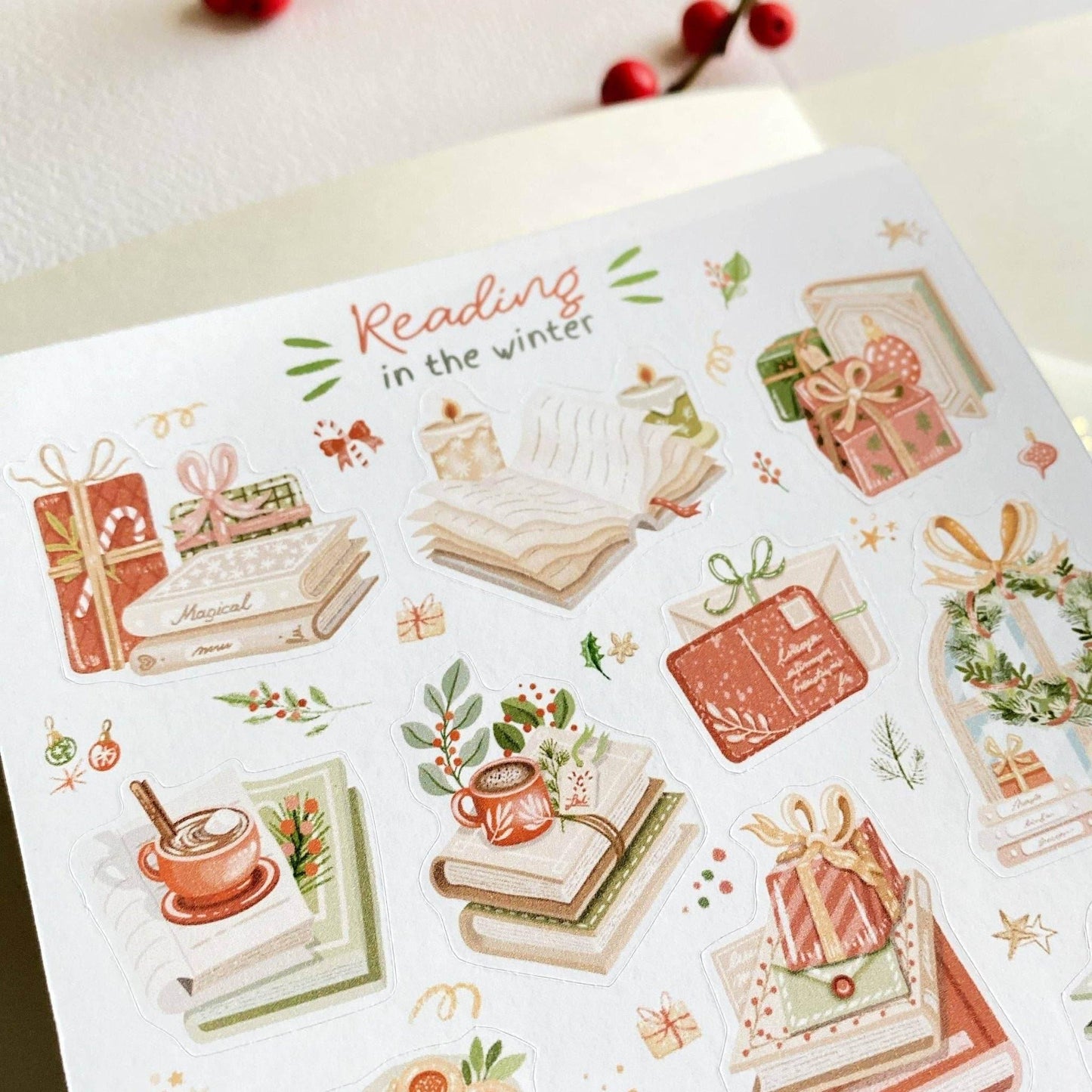 LETTOOn - Stickervel - Lezen in de winter - The Dreamer's Bookshop.