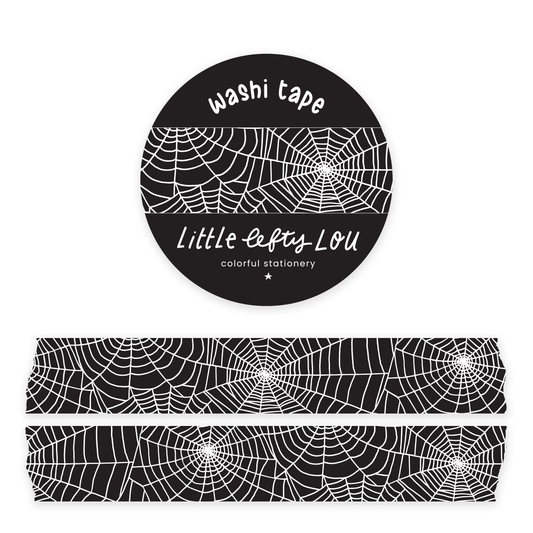Little Lefty Lou - Spiderweb zwarte washitape - The Dreamer's Bookshop.
