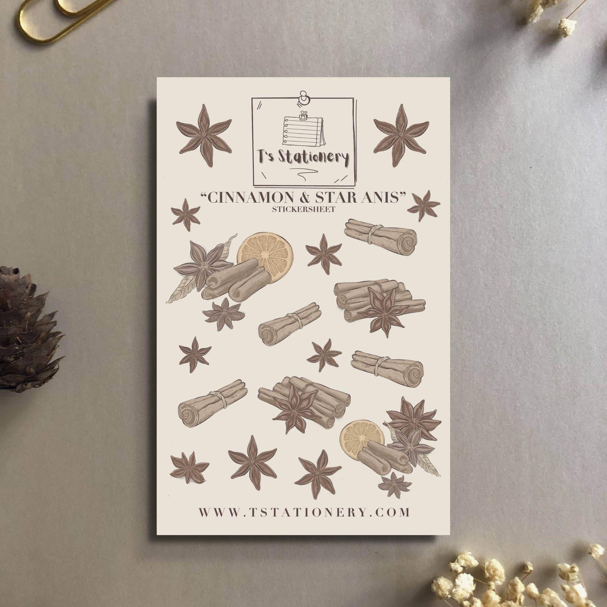 T's Stationery - „Kaneel en steranijs” - The Dreamer's Bookshop.
