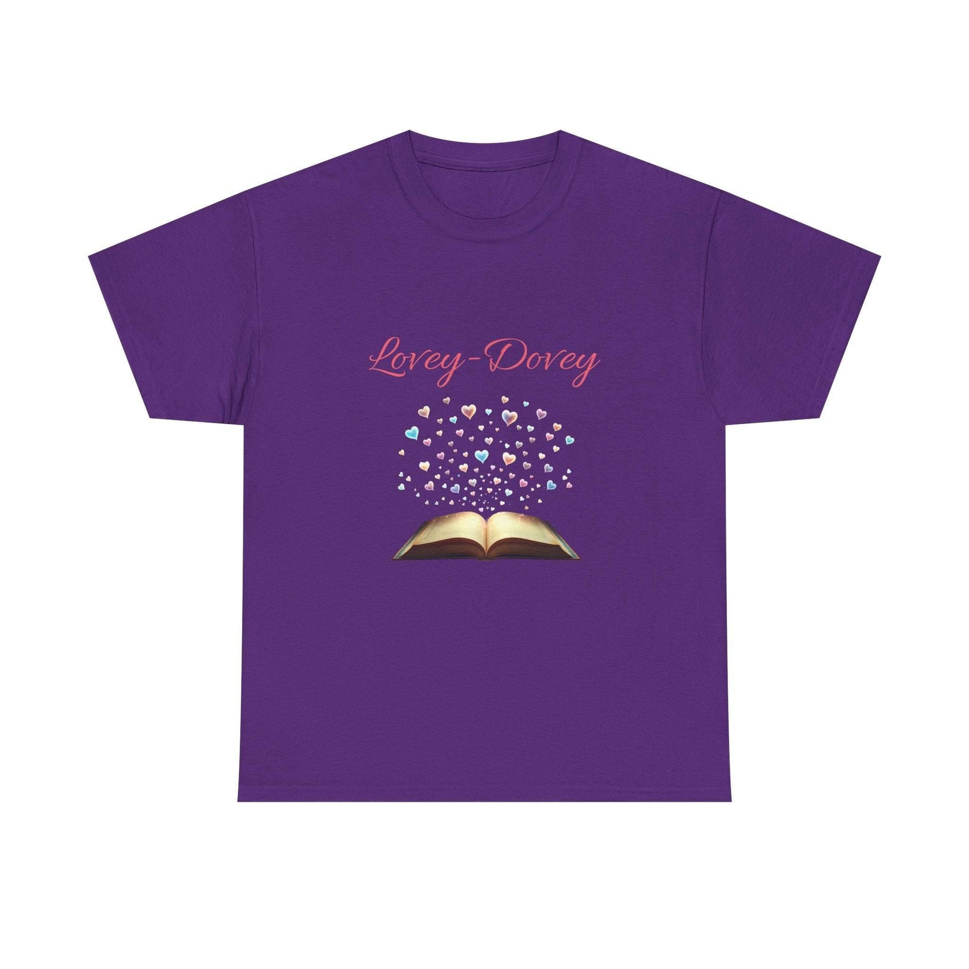Lovey-Dovey - Graphic Tee - Unisex Heavy Cotton T-Shirt for Book Lovers - The Dreamer's Bookshop.
