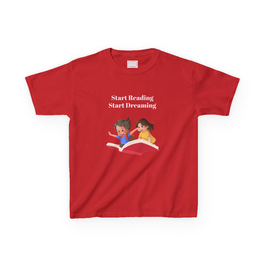 US (Ww) Kids Heavy Cotton™ Tee - Start Reading Start Dreaming Shirt
