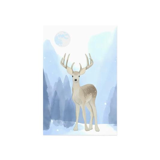 The Dreamer's Bookshop "Winter Deer" Christmas Card - The Dreamer's Bookshop.