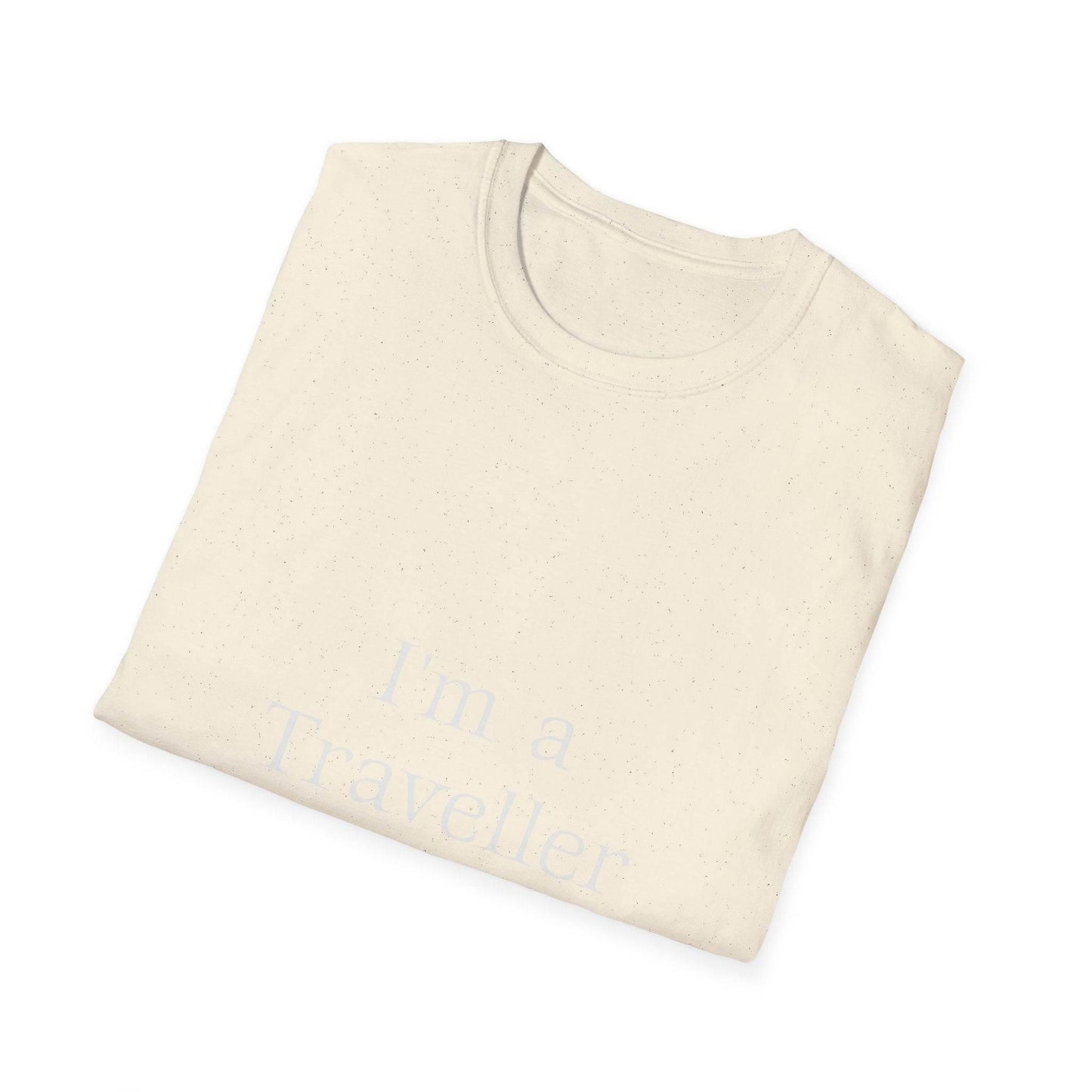 Unisex Softstyle T-Shirt - 'I'm a Traveller of Worlds' & 'Books Take Me Places Far & Beyond' - The Dreamer's Bookshop.