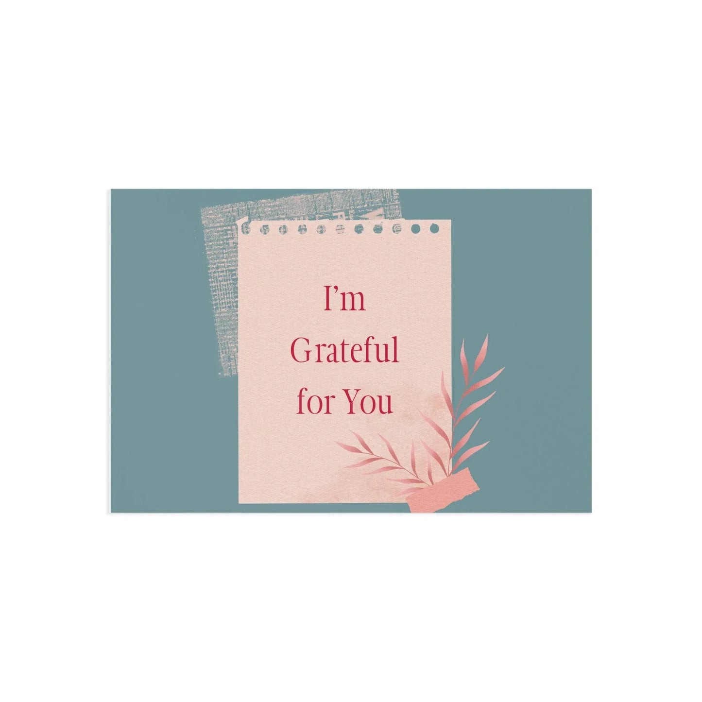 The Dreamer's Bookshop Appreciation "I'm Grateful for You" Print Card - The Dreamer's Bookshop.