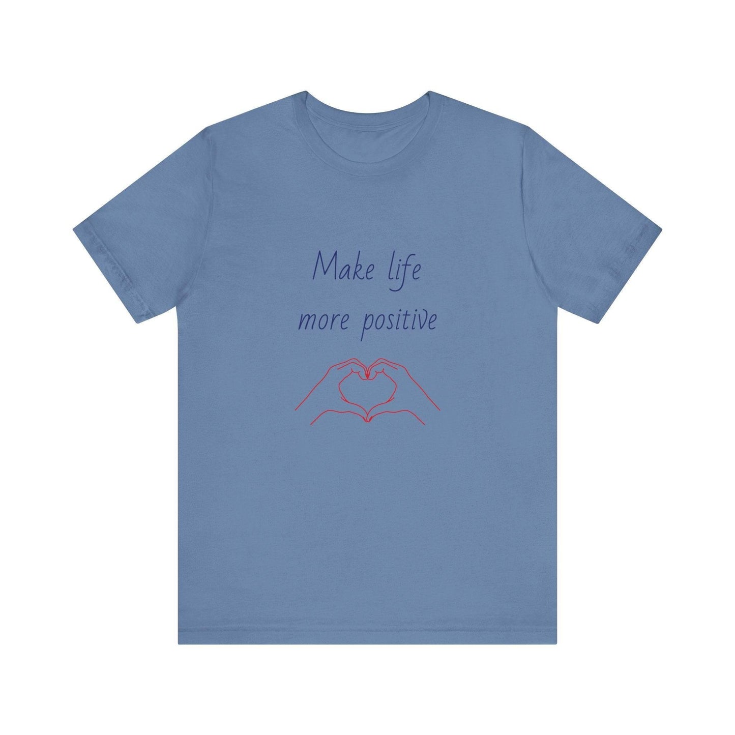 Positive Vibes Unisex Short Sleeve Tee - Make Life More Positive - The Dreamer's Bookshop.