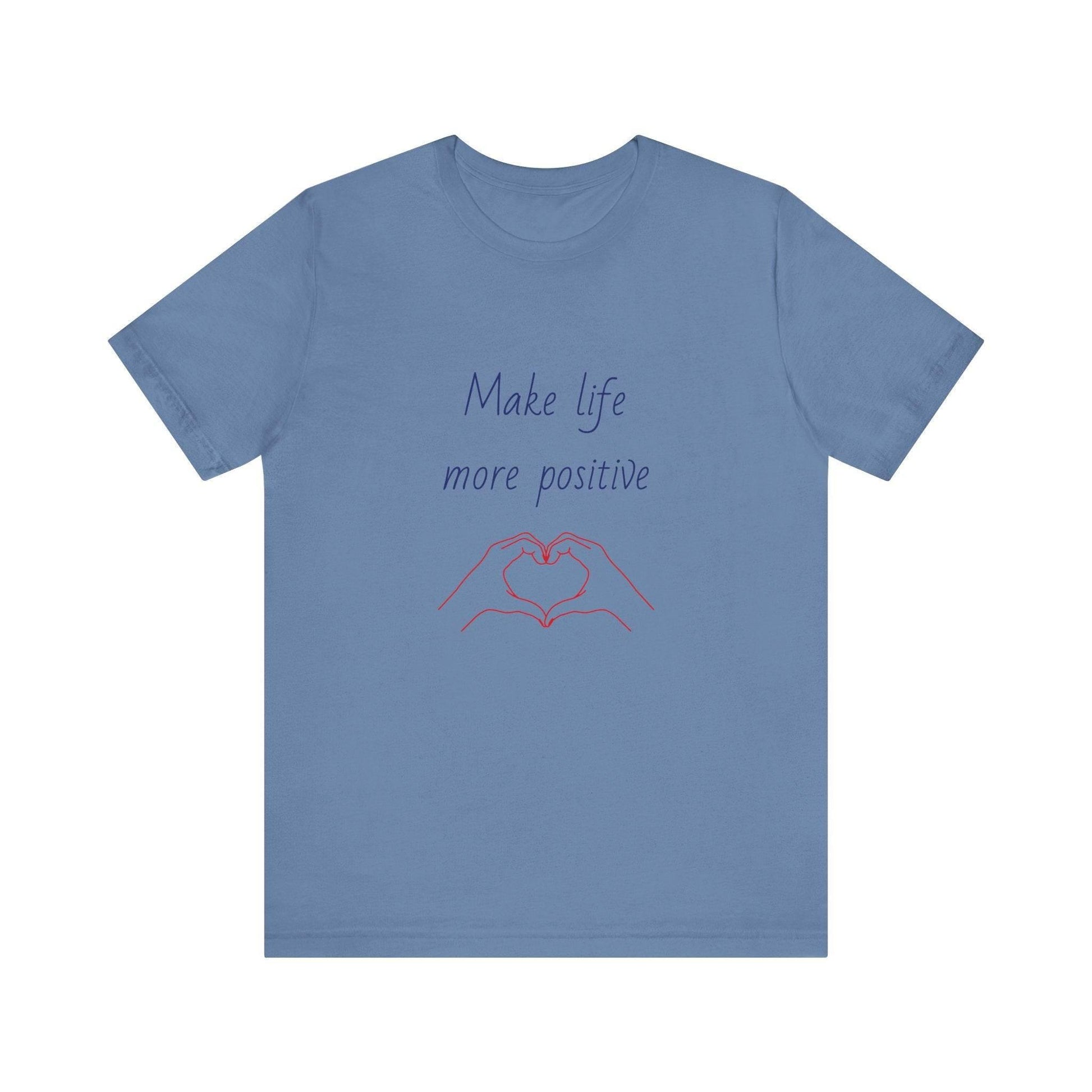 Positive Vibes Unisex Short Sleeve Tee - Make Life More Positive - The Dreamer's Bookshop.