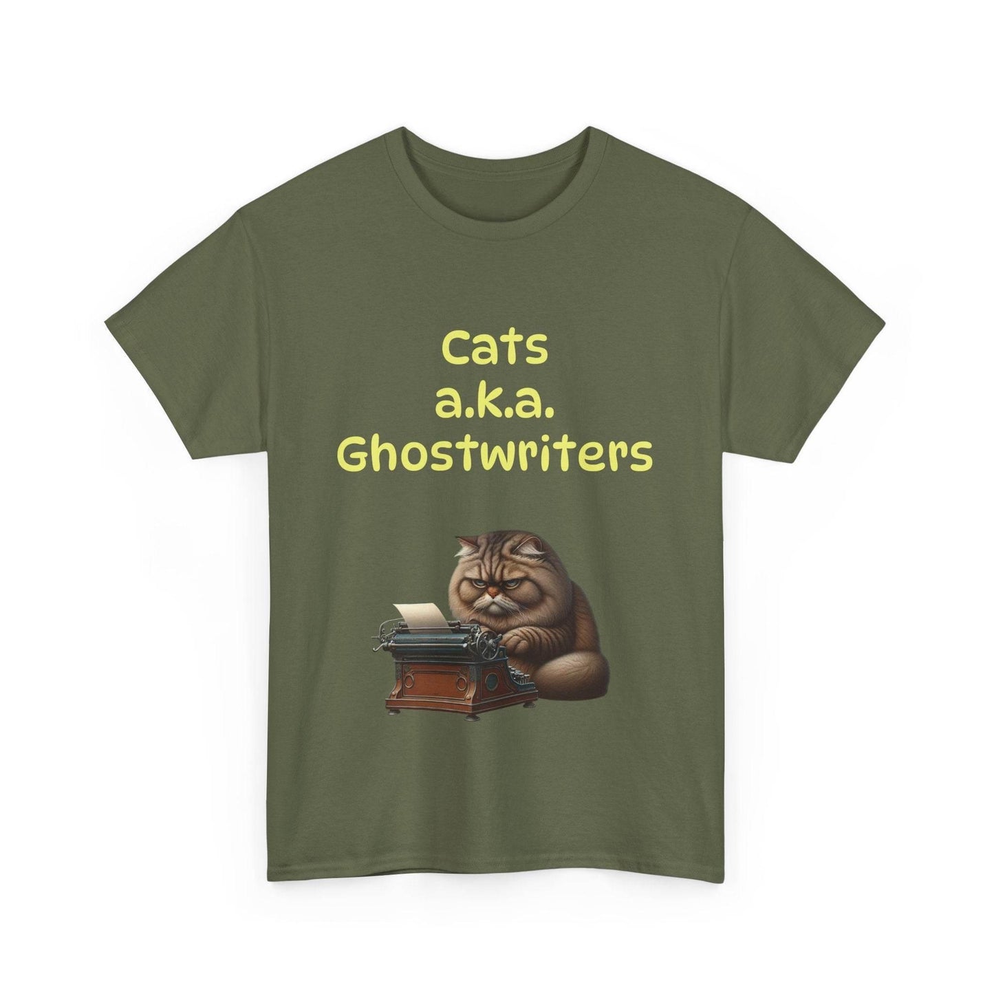 Cats Ghostwriters - A Unisex Heavy Cotton Tee - Perfect for Book Lovers - The Dreamer's Bookshop.