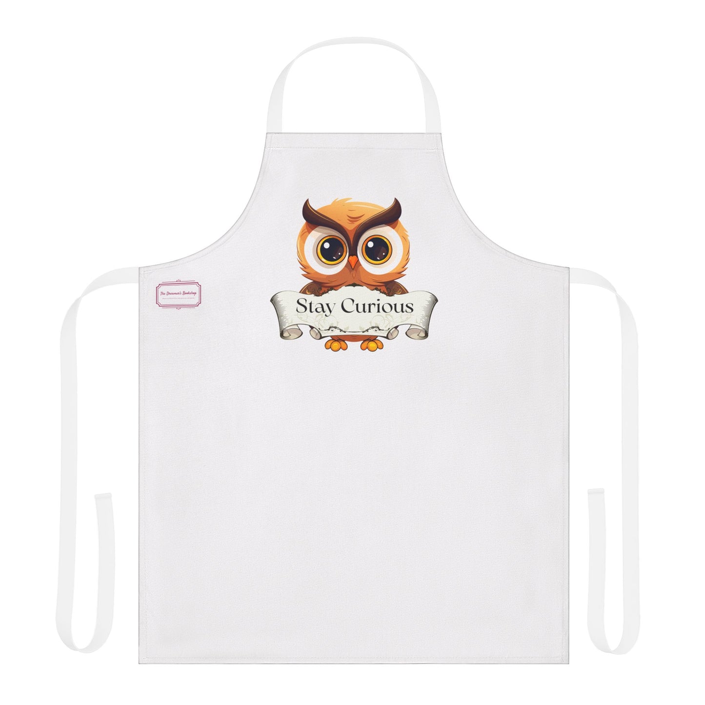 Fun Book Lover Apron with 5-Color Straps | "Stay Curious"