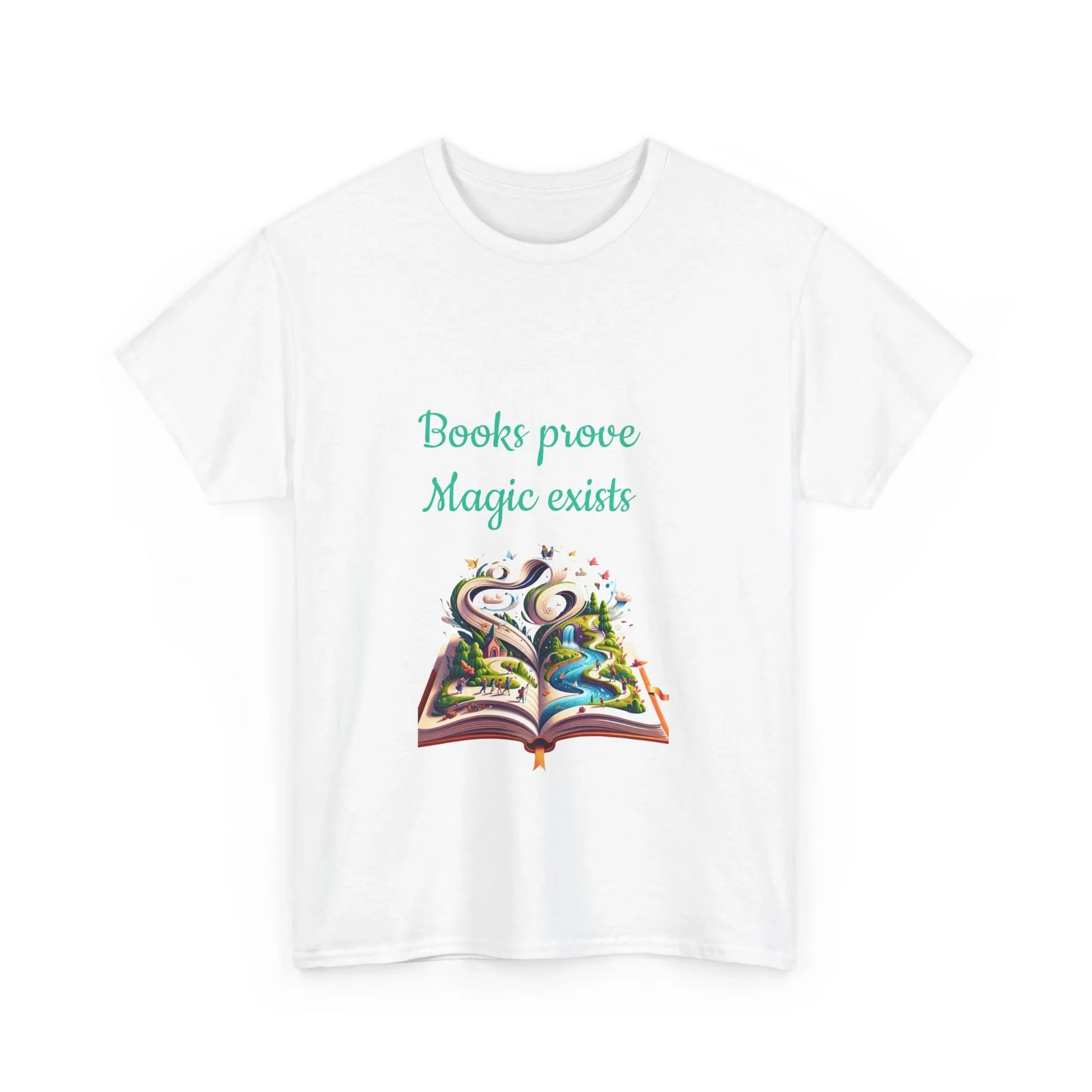 Book Lover's Unisex Heavy Cotton Tee - "Magic Exists" - The Dreamer's Bookshop.