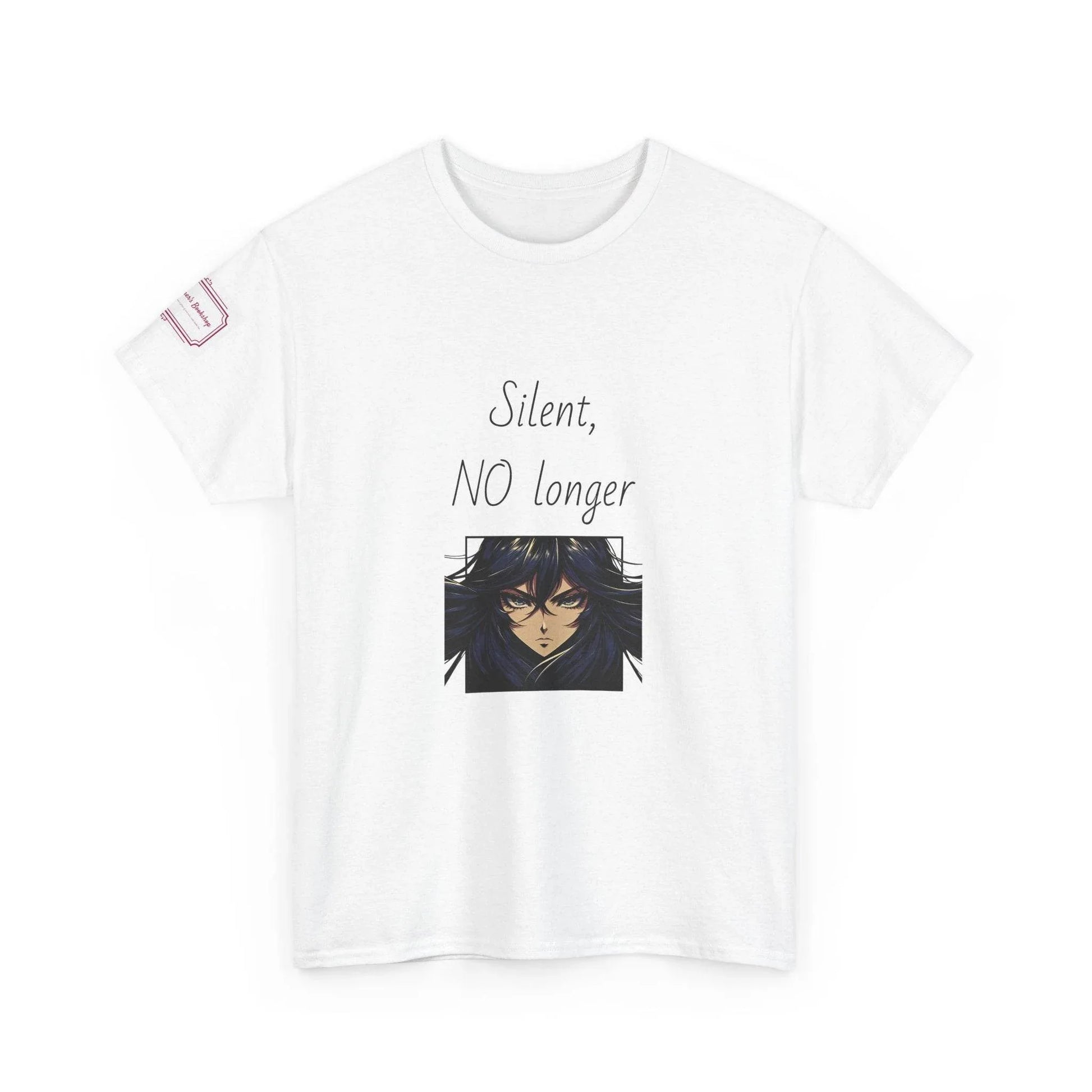 Silent, NO longer - Inspirational Unisex Heavy Cotton Tee - The Dreamer's Bookshop.