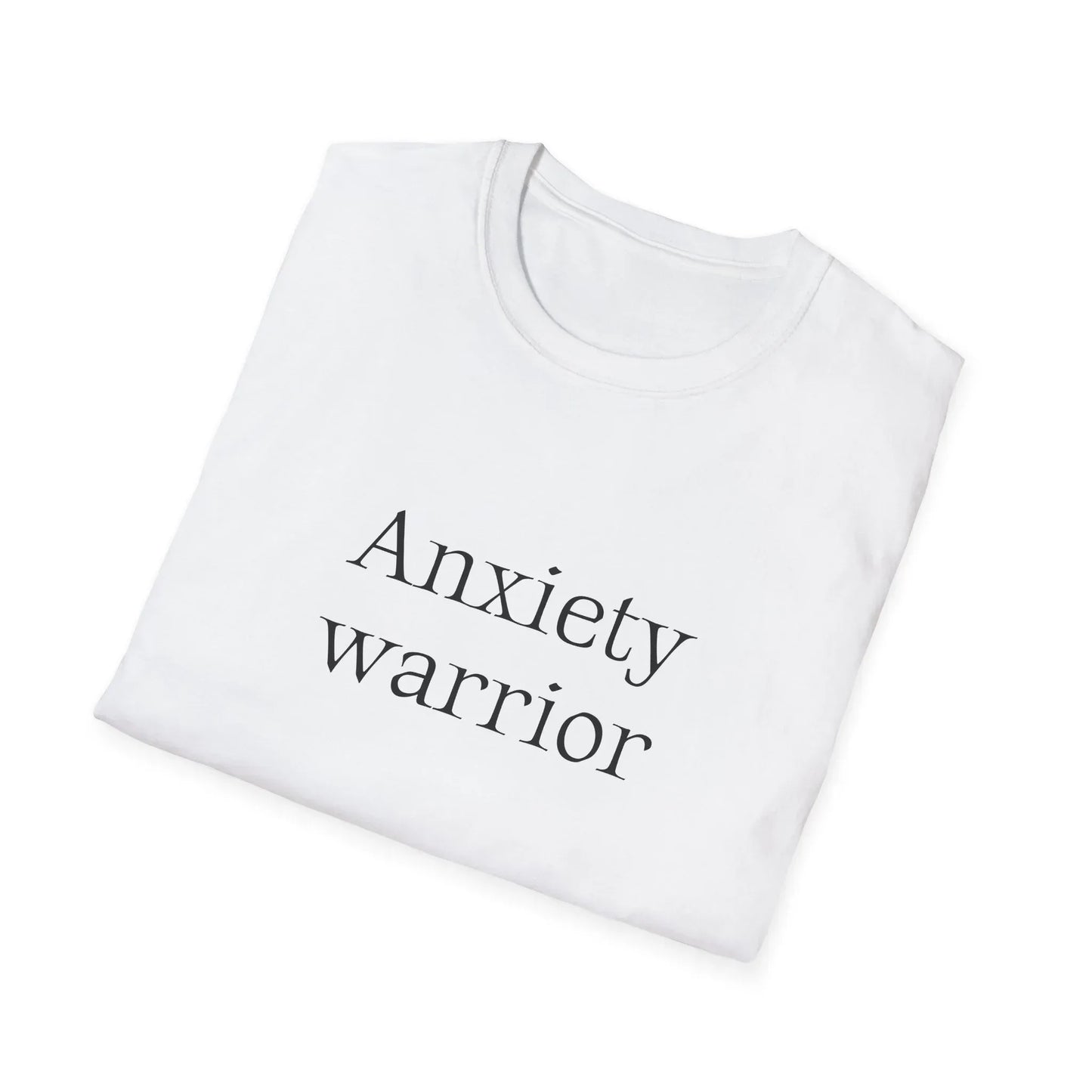 Anxiety Warrior Unisex Softstyle T-Shirt - Empower Your Battle - The Dreamer's Bookshop.