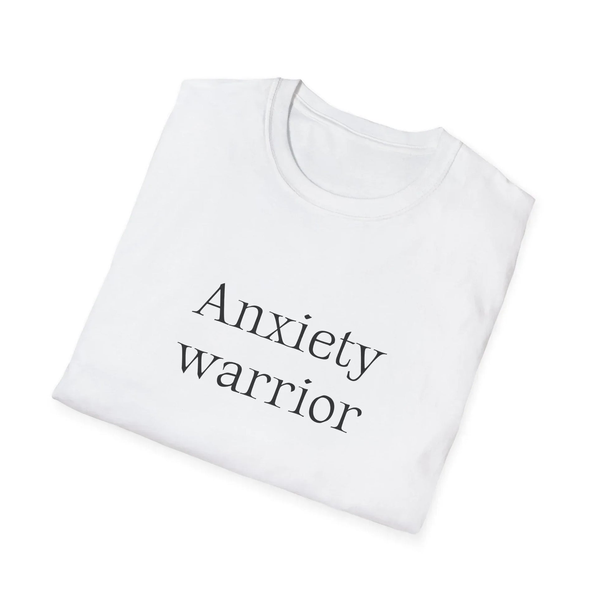 Anxiety Warrior Unisex Softstyle T-Shirt - Empower Your Battle - The Dreamer's Bookshop.