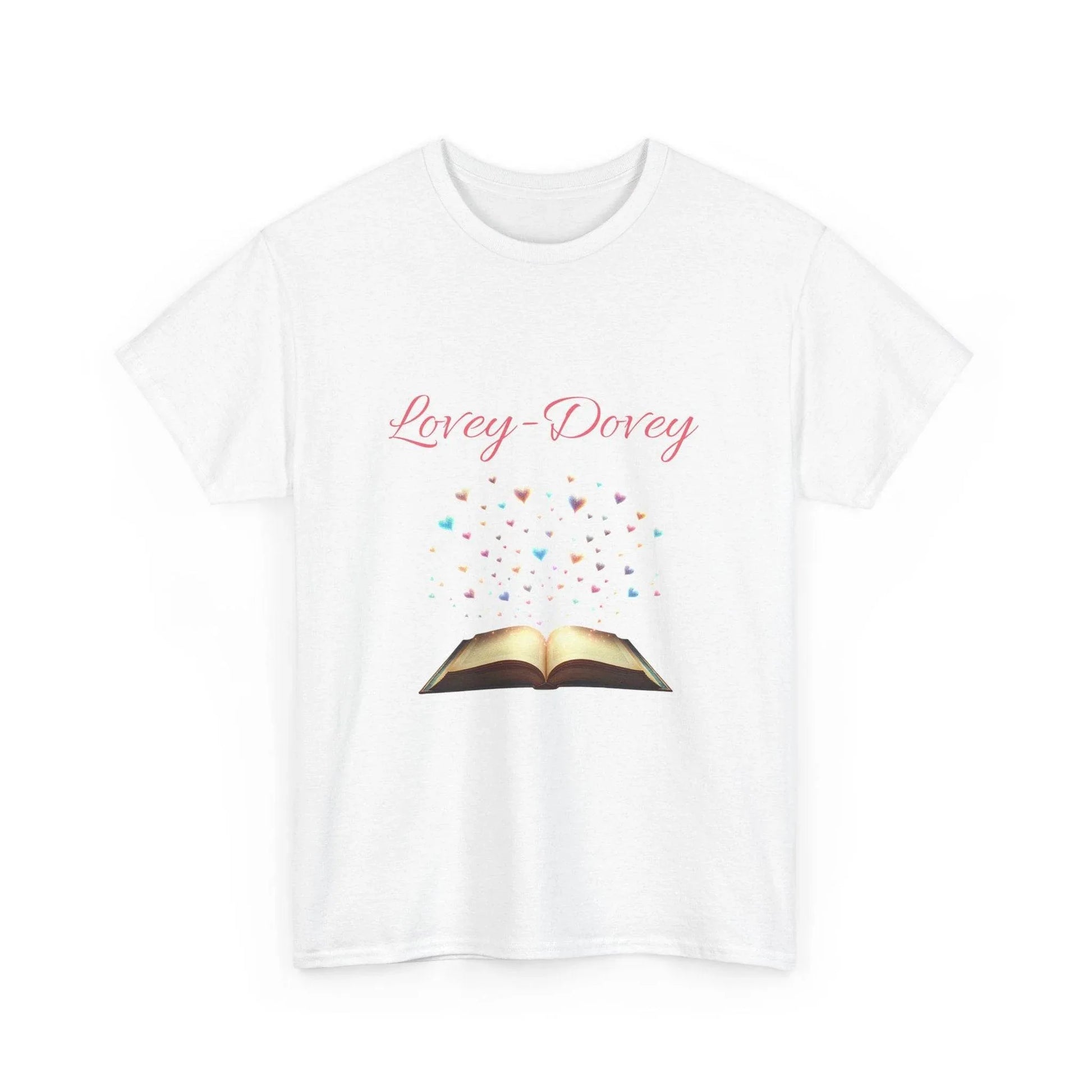 Lovey-Dovey - Graphic Tee - Unisex Heavy Cotton T-Shirt for Book Lovers - The Dreamer's Bookshop.