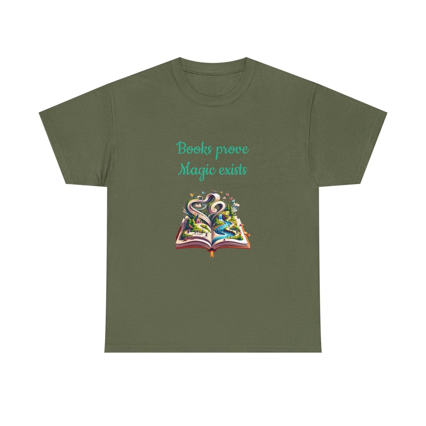 Magic exists - Unisex Heavy Cotton Tee for Book Lovers - The Dreamer's Bookshop.