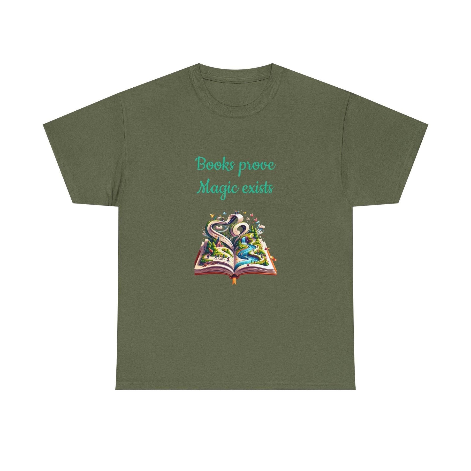 Magic exists - Unisex Heavy Cotton Tee for Book Lovers - The Dreamer's Bookshop.
