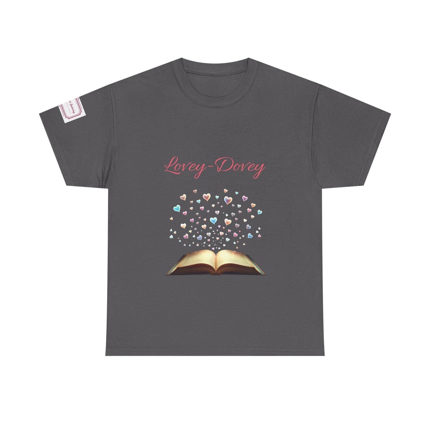 Lovey-Dovey - Graphic Unisex Heavy Cotton Tee - The Dreamer's Bookshop.