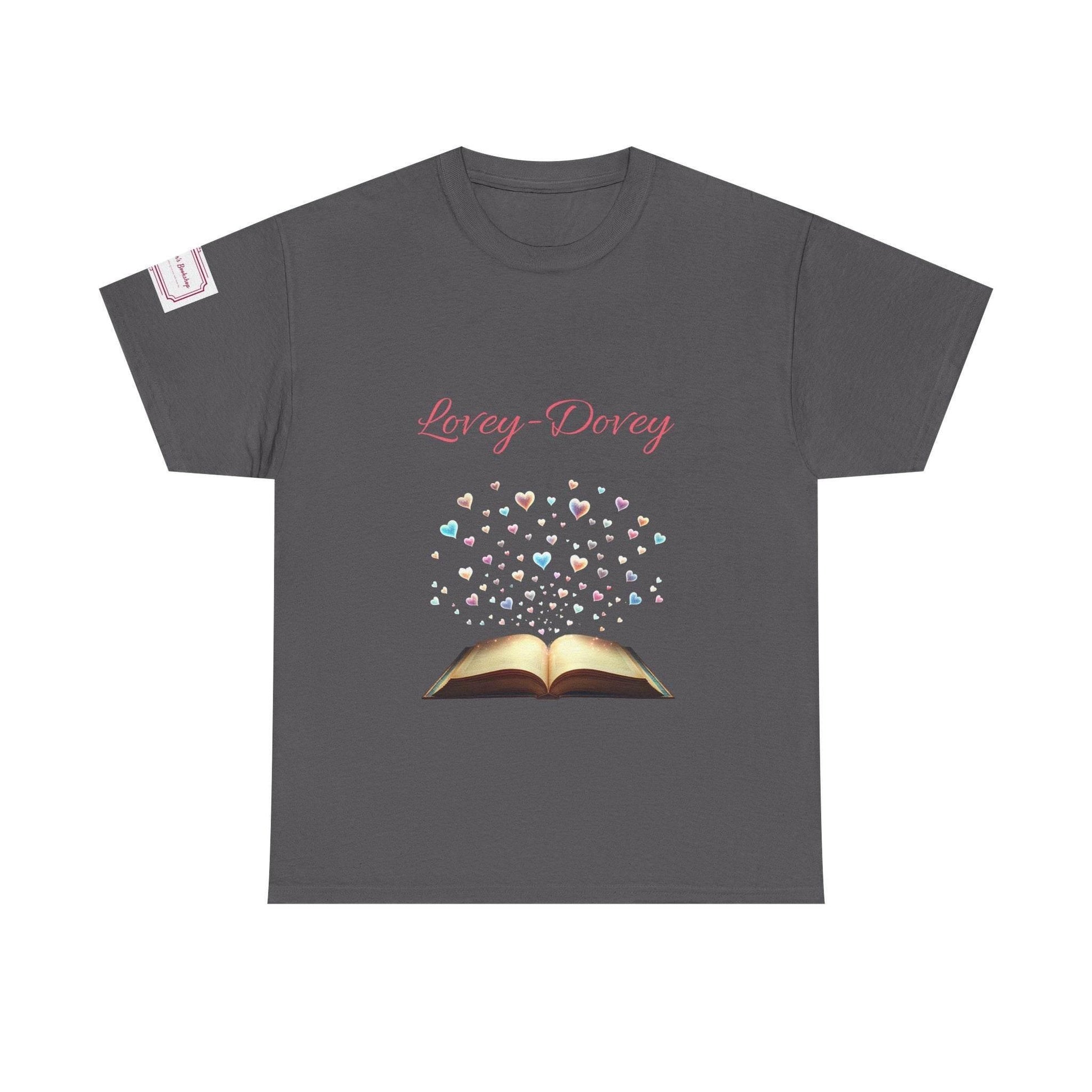 Lovey-Dovey - Graphic Unisex Heavy Cotton Tee - The Dreamer's Bookshop.