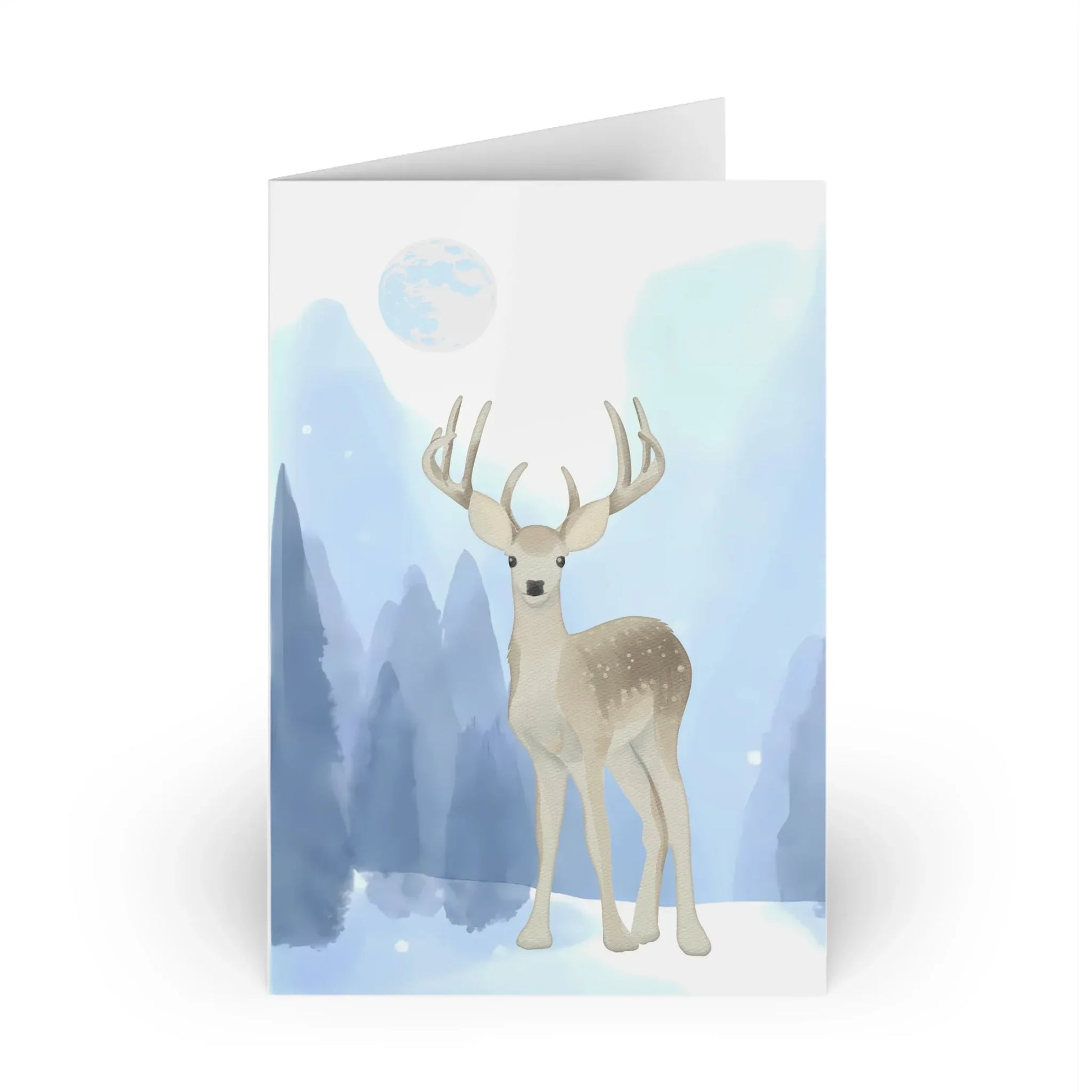 The Dreamer's Bookshop "Winter Deer" Christmas Card - The Dreamer's Bookshop.