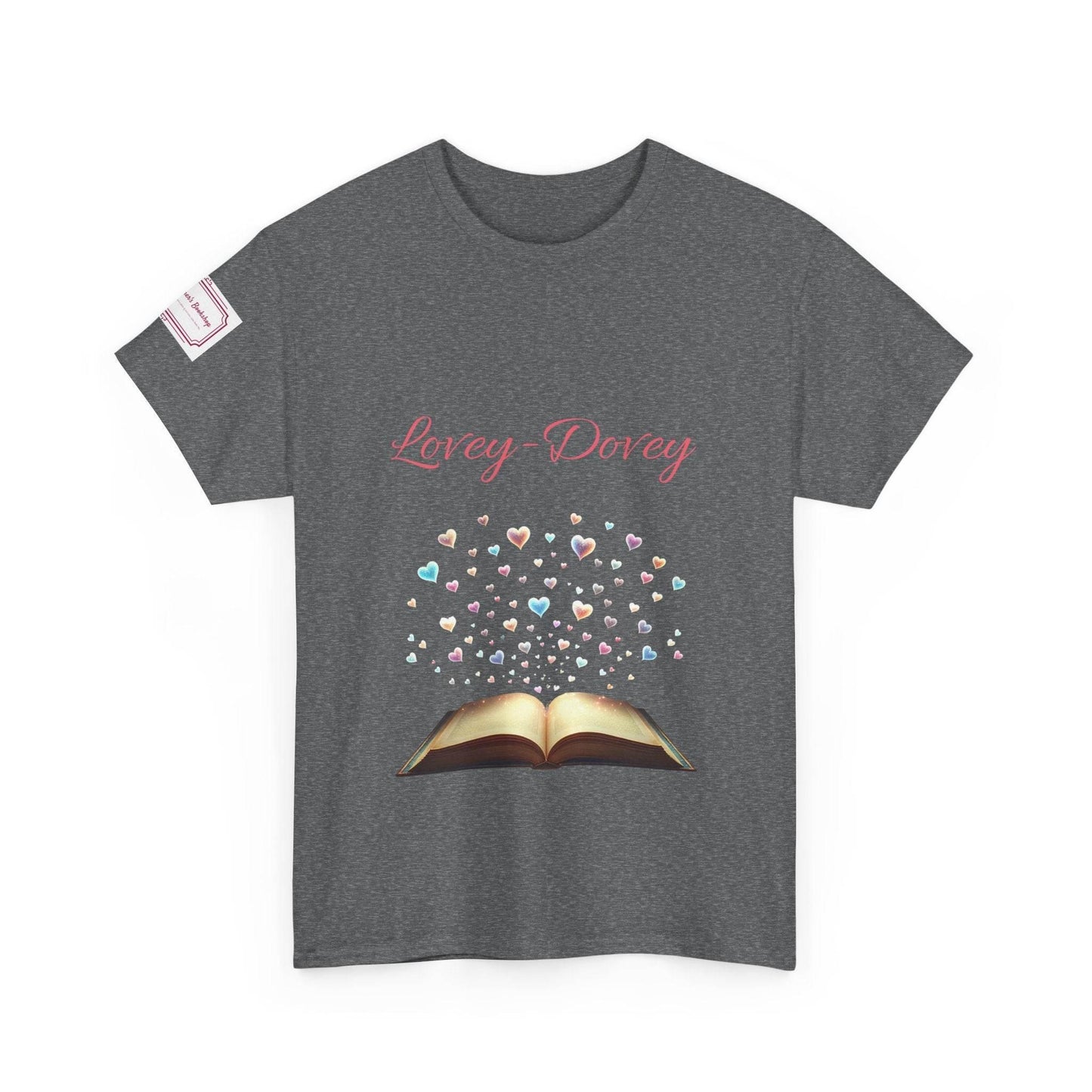 Lovey-Dovey - Graphic Unisex Heavy Cotton Tee - The Dreamer's Bookshop.