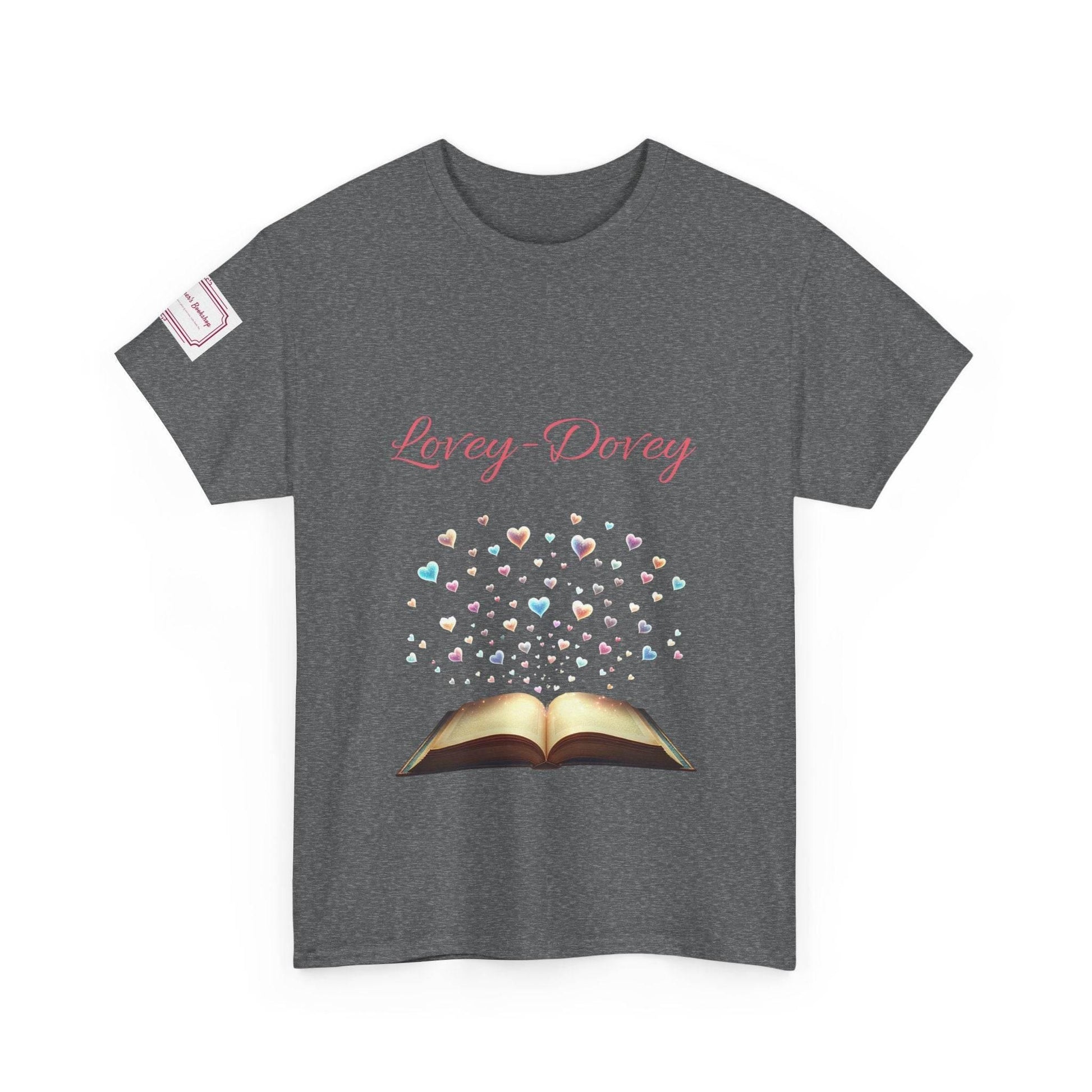Lovey-Dovey - Graphic Unisex Heavy Cotton Tee - The Dreamer's Bookshop.
