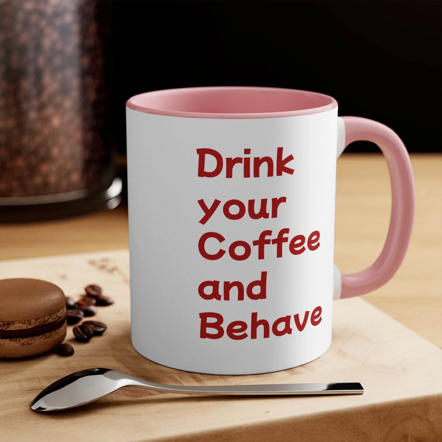 Funny Dog Pawsitive Mug - 11oz Drink and Behave Coffee Cup - The Dreamer's Bookshop.