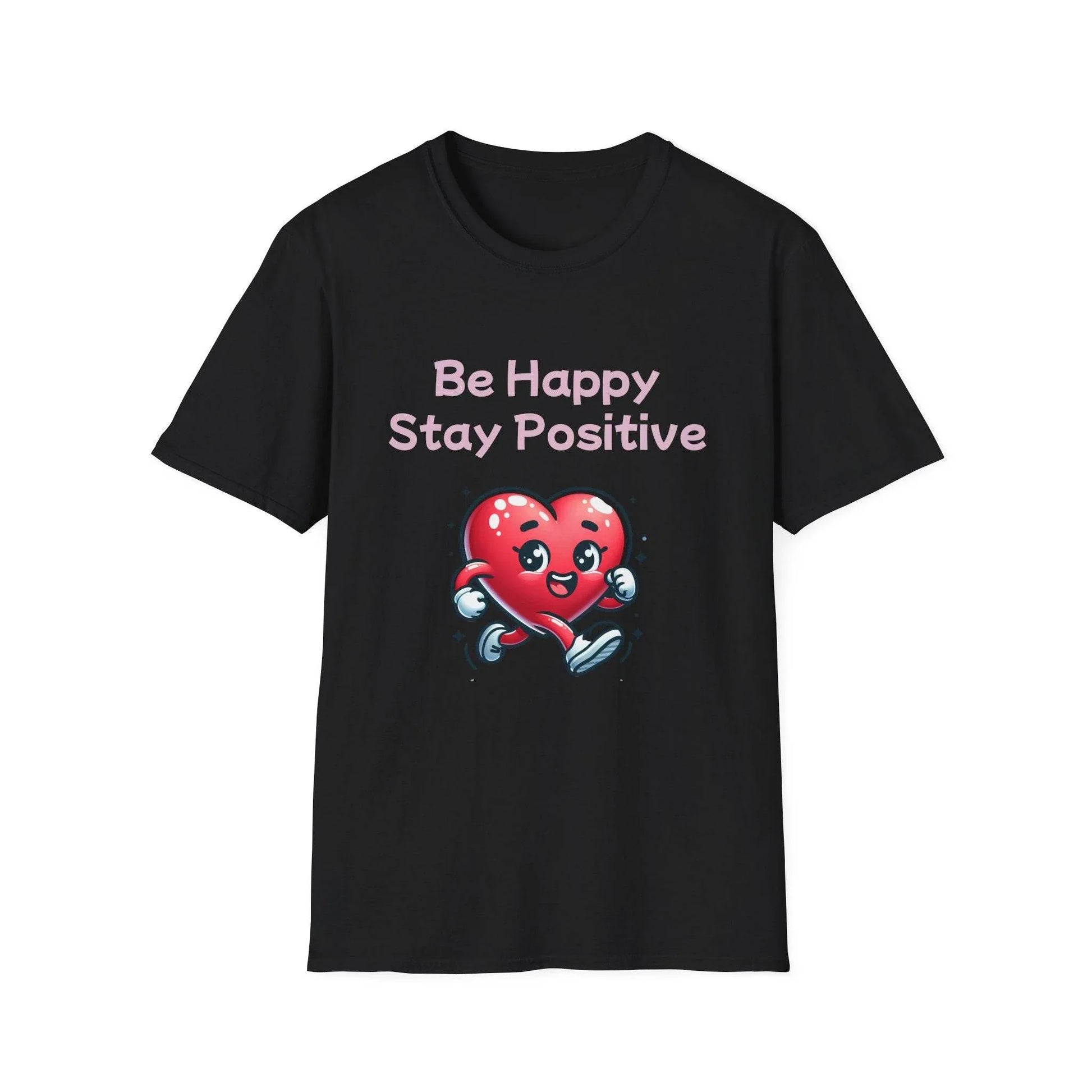 Be Happy Stay Positive Graphic T-Shirt for Optimism Lovers - The Dreamer's Bookshop.