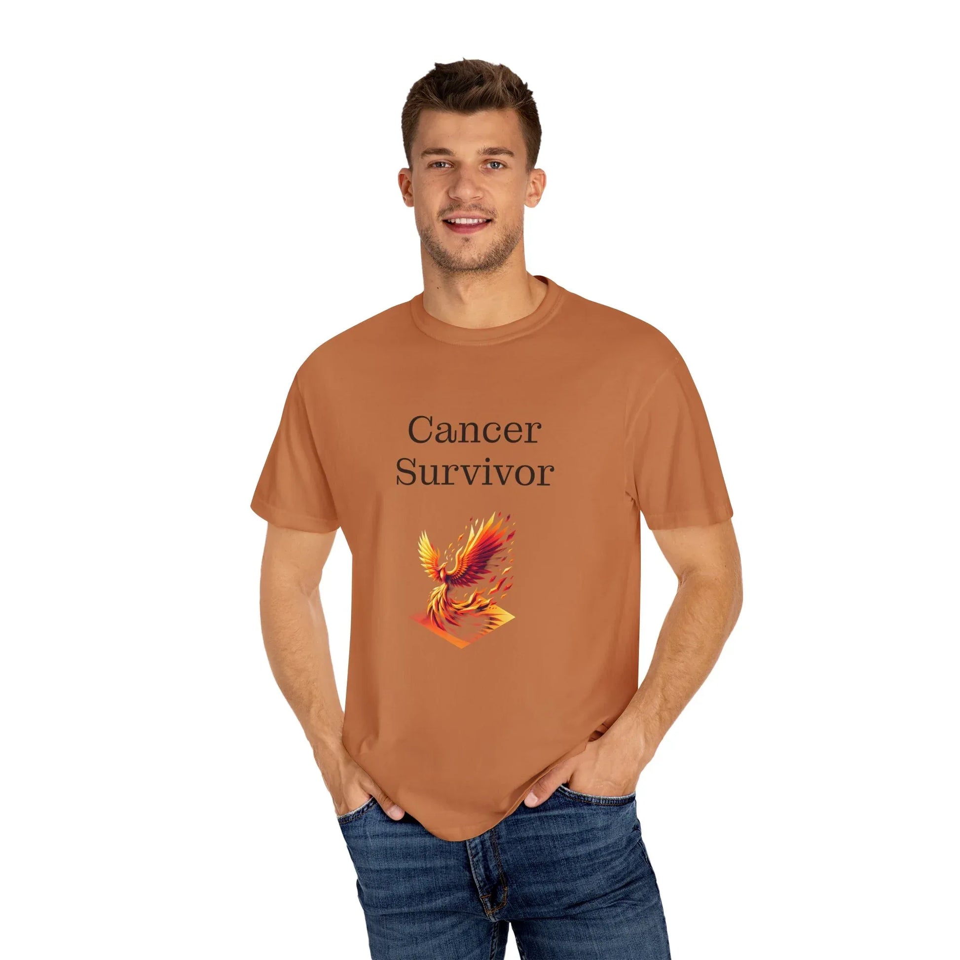 Cancer Survivor Unisex Garment-Dyed T-shirt - Inspirational Motivational Tee - The Dreamer's Bookshop.