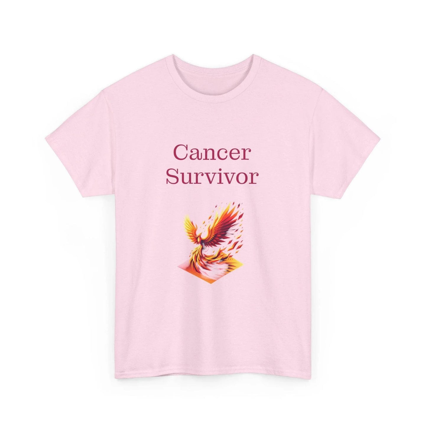 Cancer Survivor Unisex Heavy Cotton Tee - Empowering Apparel for Health Awareness - The Dreamer's Bookshop.