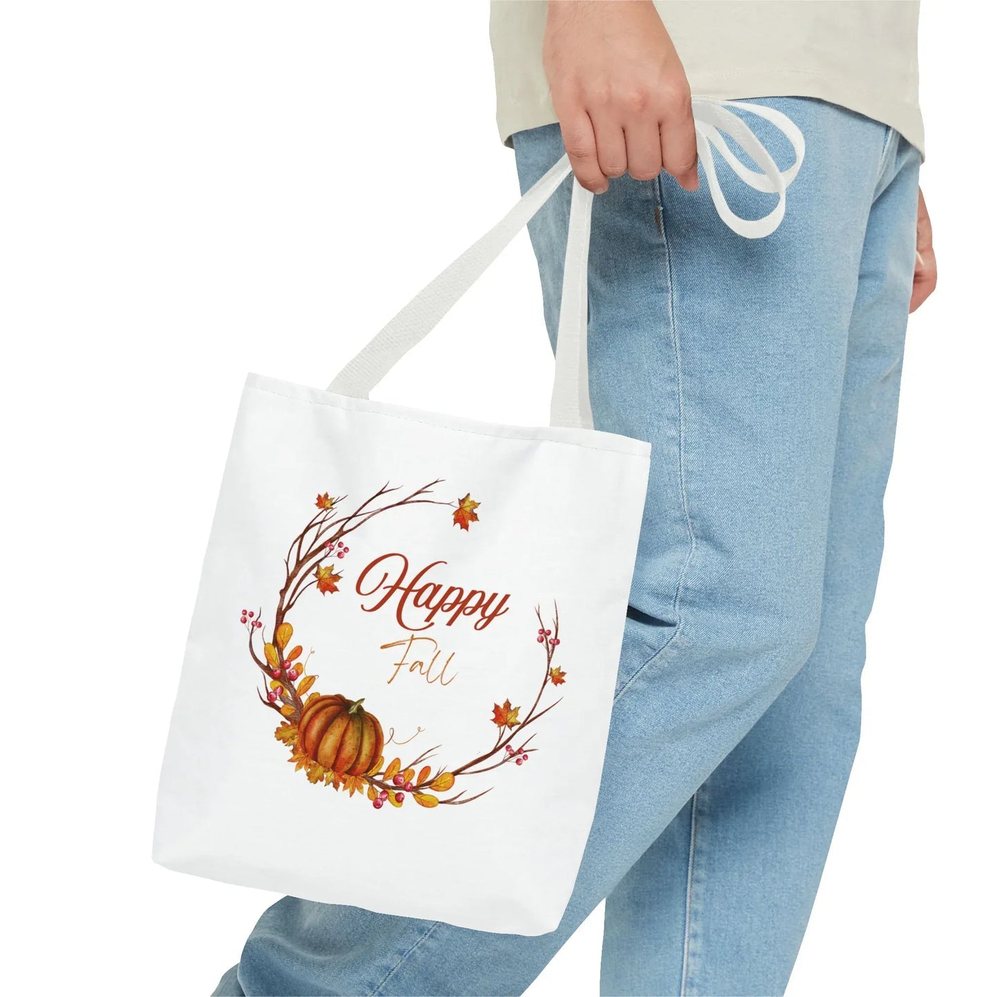 Happy Fall Tote Bag - Cozy Autumn Design - The Dreamer's Bookshop.