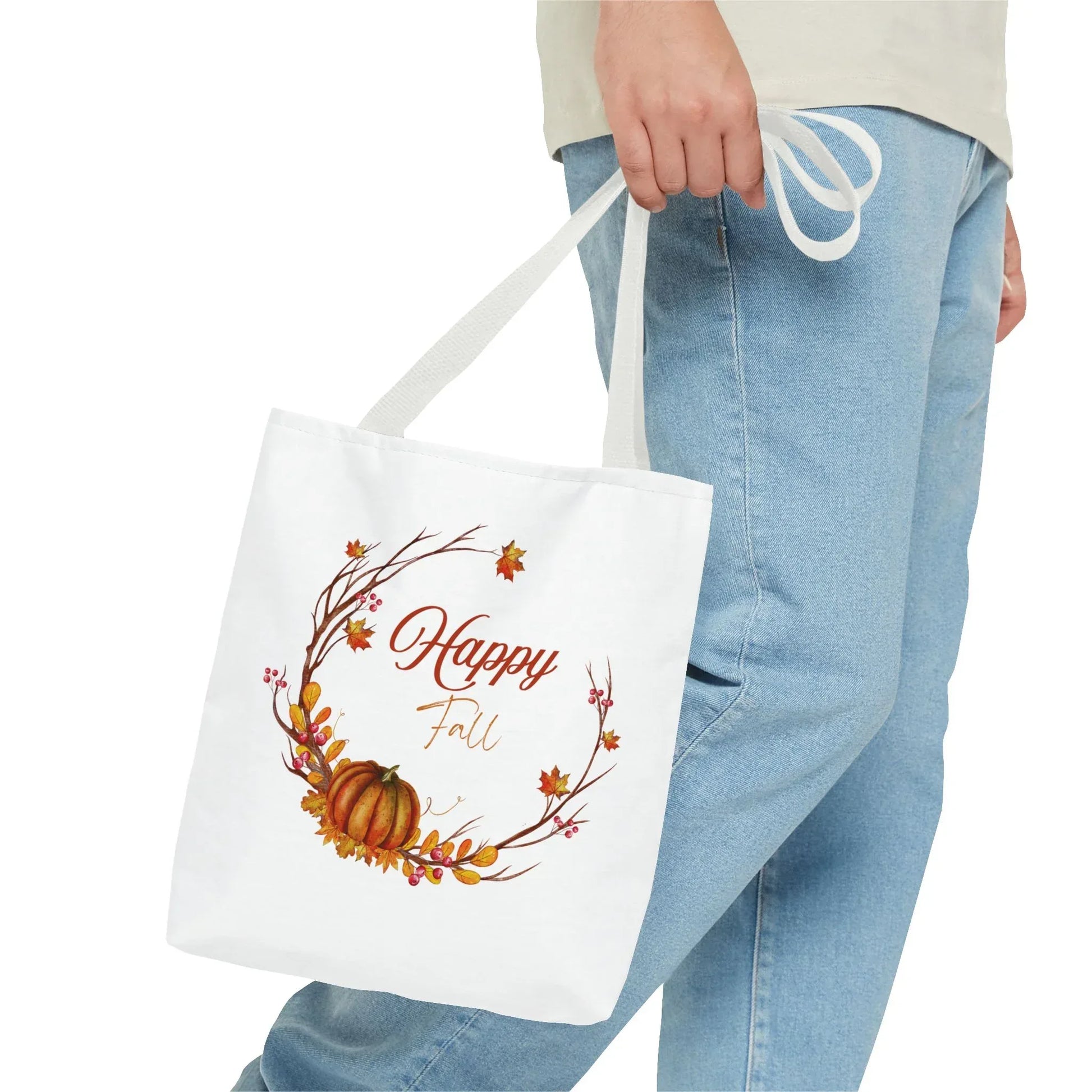 Happy Fall Tote Bag - Cozy Autumn Design - The Dreamer's Bookshop.