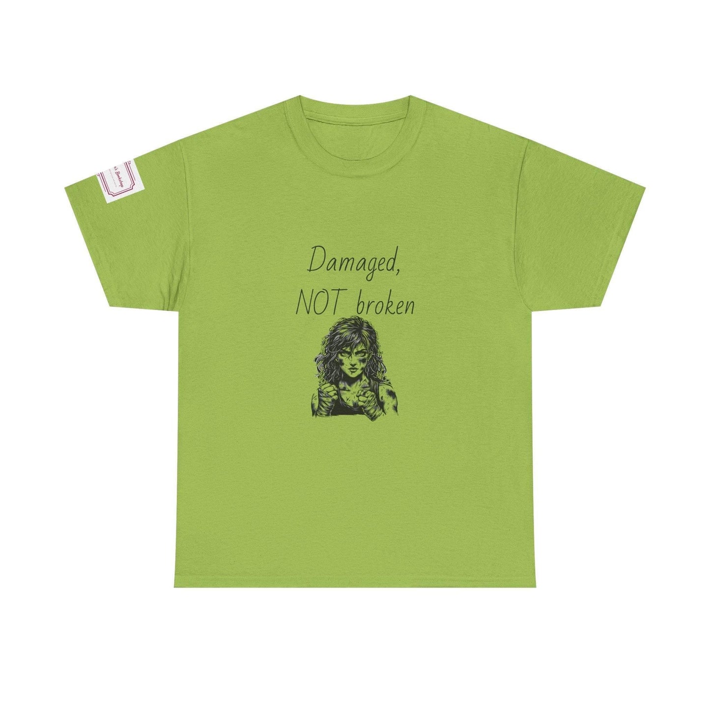 Damaged, NOT broken - Inspirational Unisex Heavy Cotton Tee - The Dreamer's Bookshop.