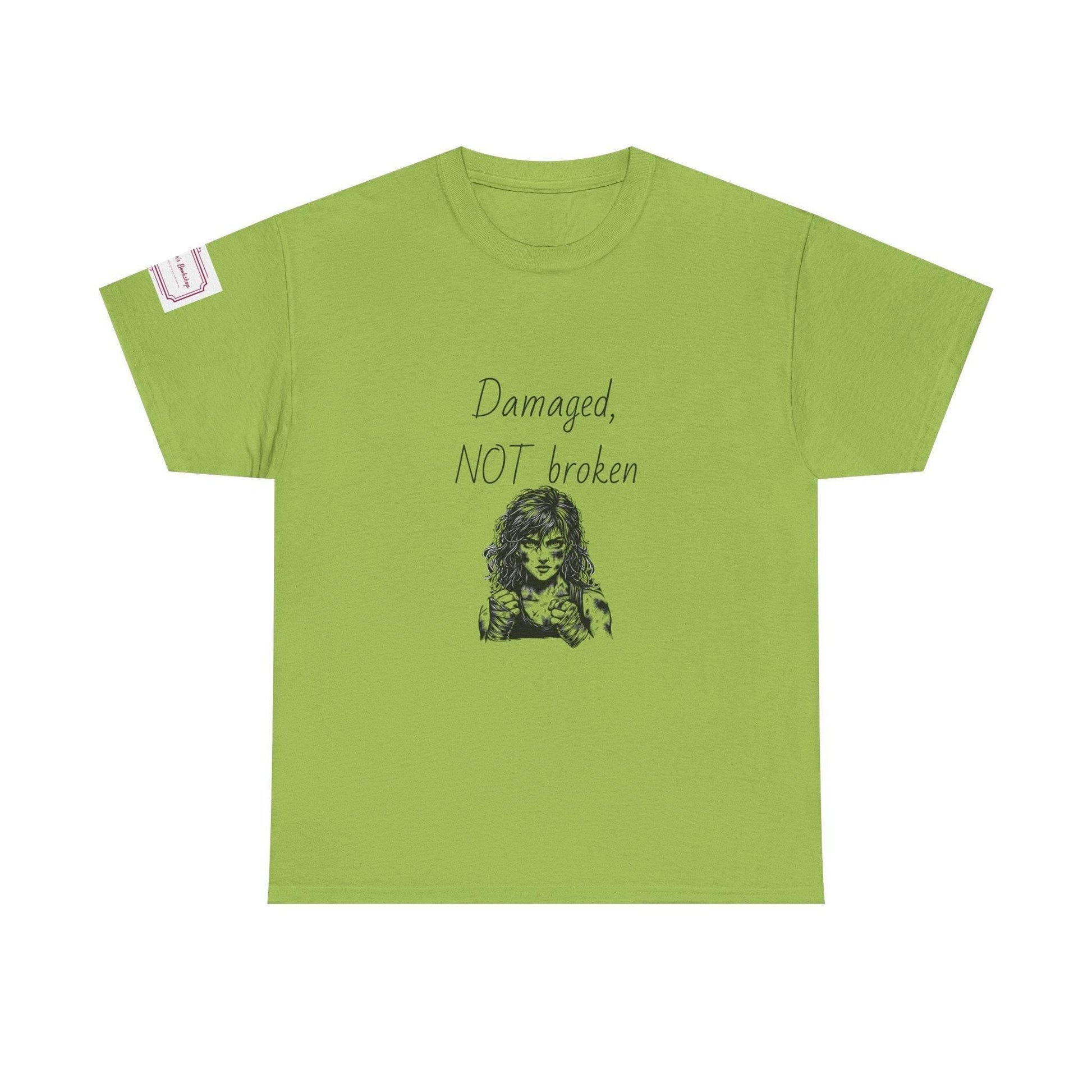 Damaged, NOT broken - Inspirational Unisex Heavy Cotton Tee - The Dreamer's Bookshop.