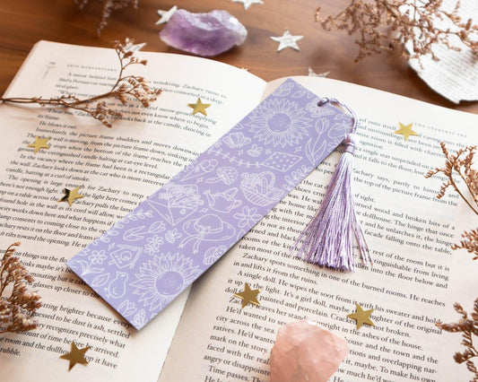 Basically Britt - Purple Spring Bookmark with Sunny Vibes - Lavender - The Dreamer's Bookshop.