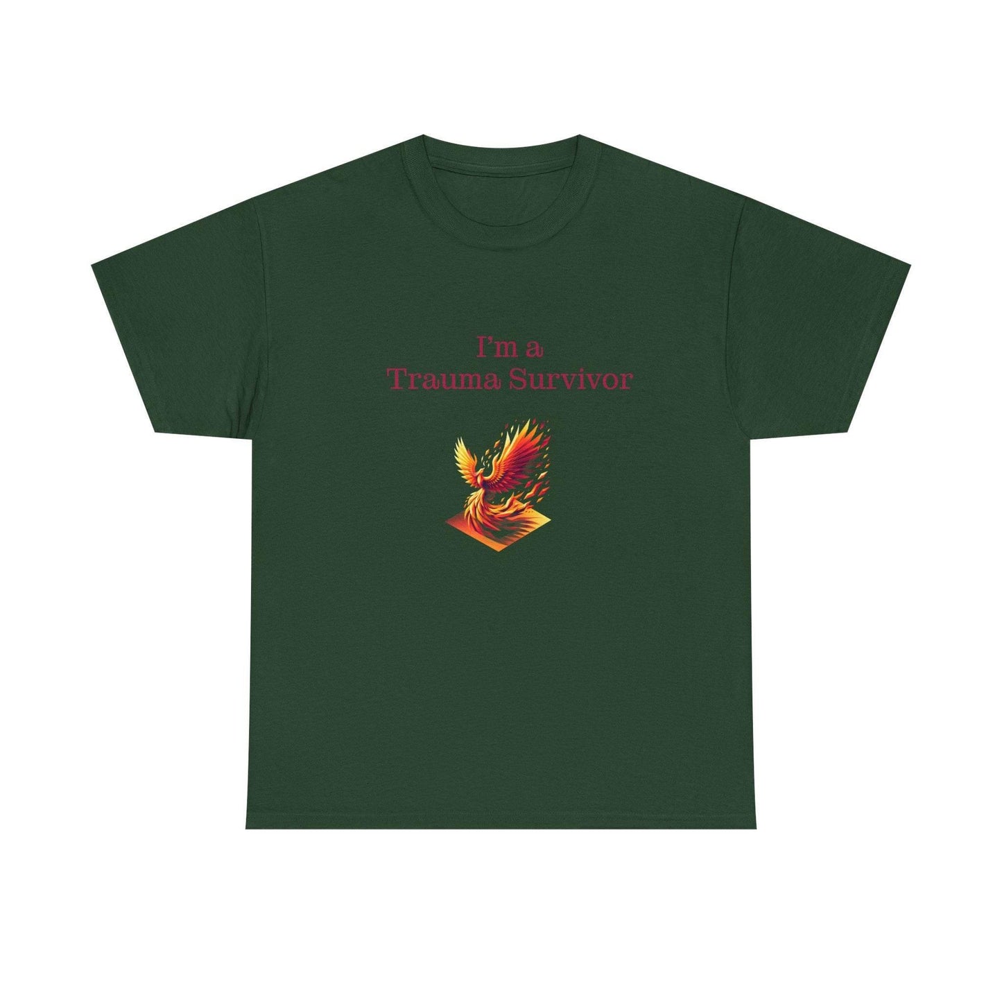 Trauma Survivor Unisex Heavy Cotton Tee - Empowering Apparel for Health Awareness - The Dreamer's Bookshop.
