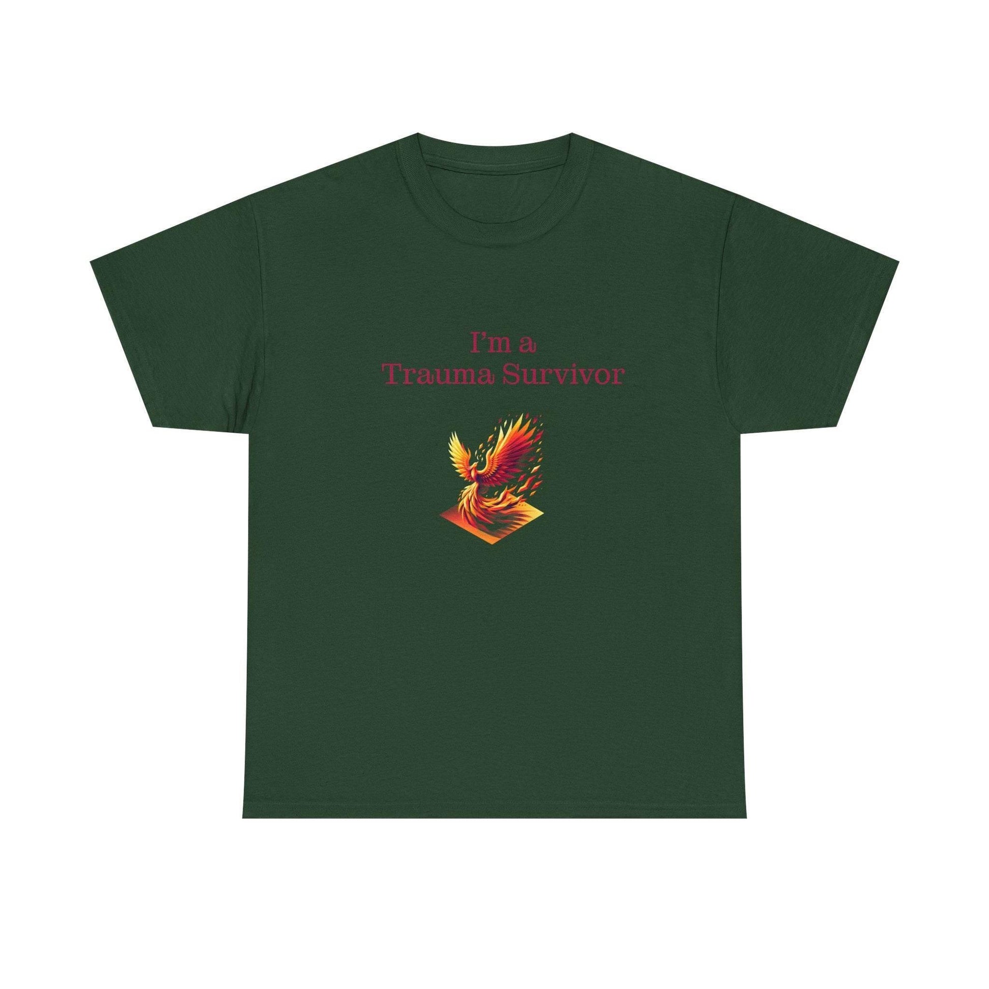 Trauma Survivor Unisex Heavy Cotton Tee - Empowering Apparel for Health Awareness - The Dreamer's Bookshop.