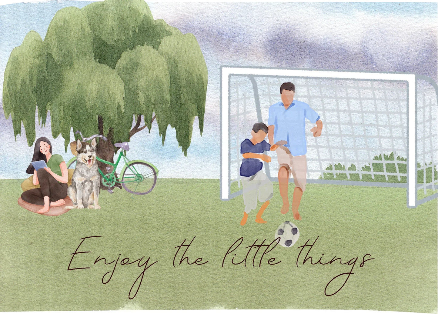 The Dreamer's Bookshop "Father Son" Enjoy Little Things Card - The Dreamer's Bookshop.