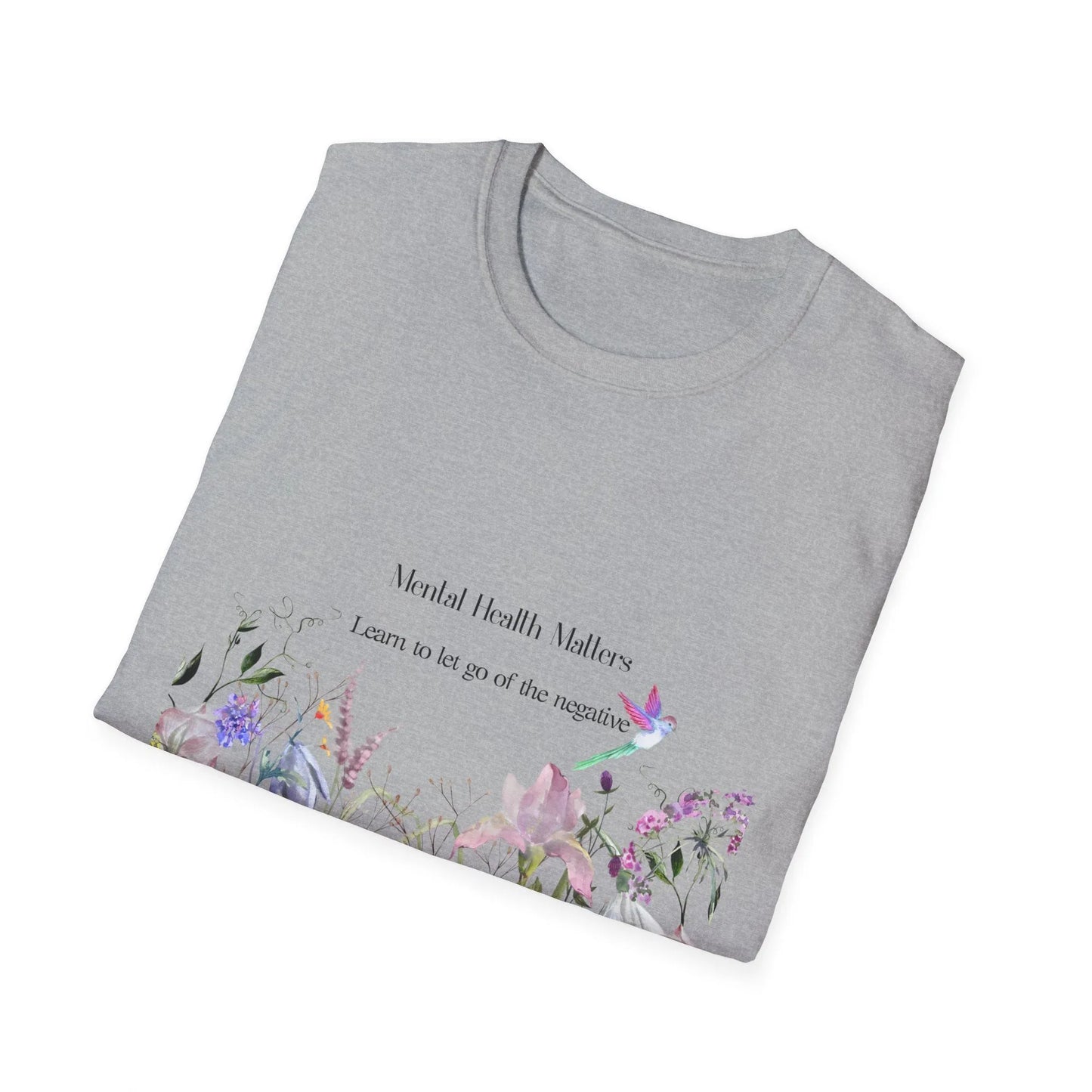 Inspirational Unisex T-Shirt - Mental Health "Let Go" - The Dreamer's Bookshop.