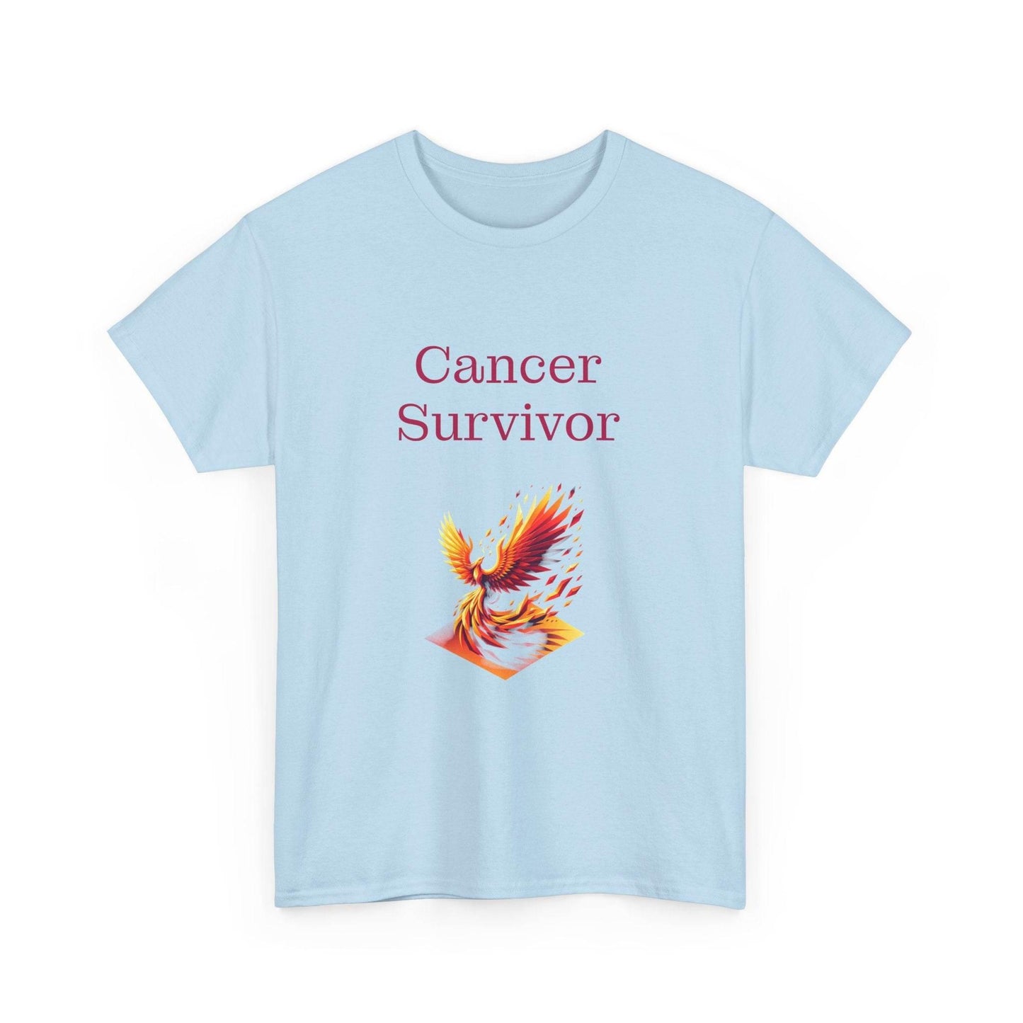 Cancer Survivor Unisex Heavy Cotton Tee - Empowering Apparel for Health Awareness - The Dreamer's Bookshop.